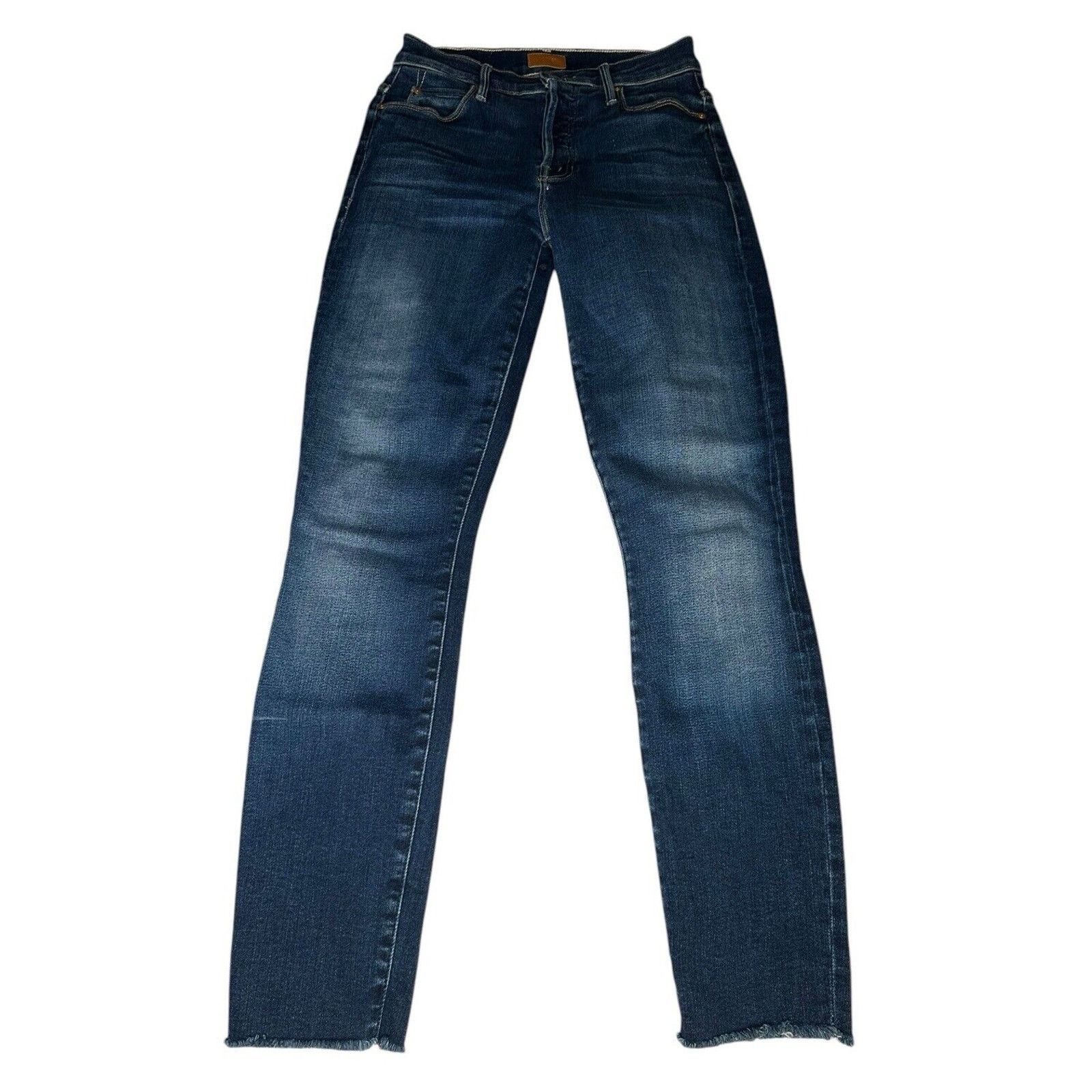 MOTHER MOTHER The Stunner Ankle Fray Jean Womens 25 Dark Skinny Size 25" / US 0 / IT 36 - 2 Thumbnail