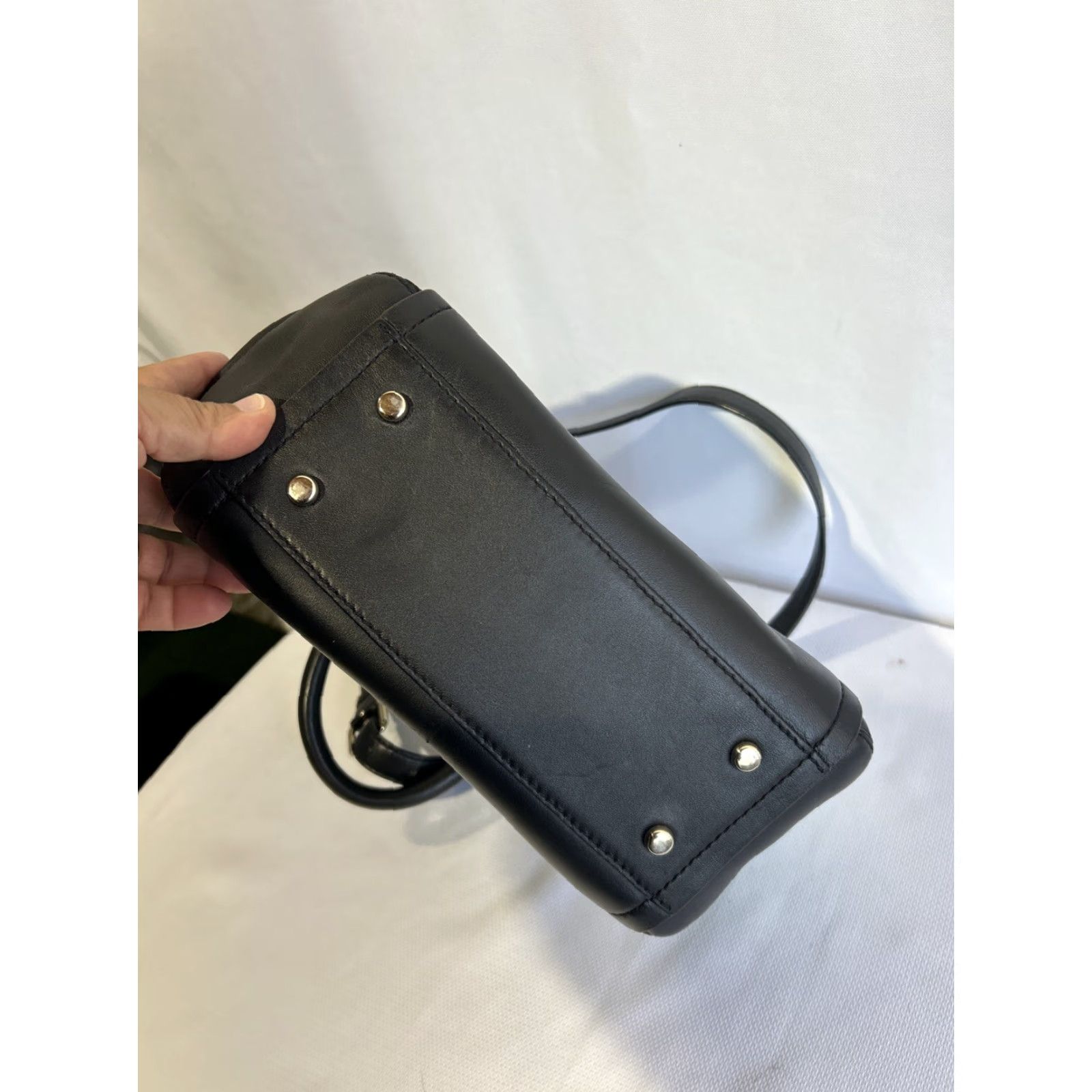 Vintage kate spade new york CHELSEA PARK Bag PATENT LEATHER GIGI Mint Green Black Crossbody Ladies Medium Bag Size M / US 6-8 / IT 42-44 - 6 Thumbnail