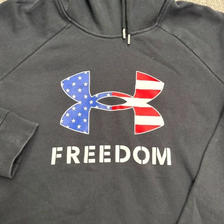 Under Armour Under Armour Hoodie Pullover Graphic Sweatshirt Womens M Black Fleece Logo Raglan Sleeves Size M / US 6-8 / IT 42-44 - 6 Thumbnail
