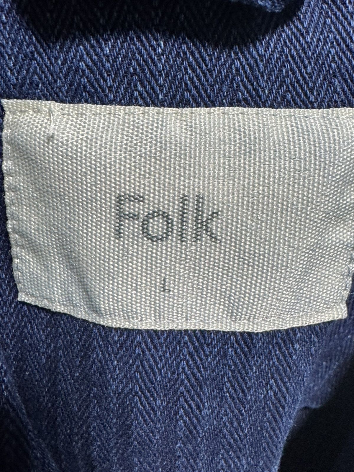 Folk Folk Patch Blue Denim Size Large Overshirt Size US L / EU 52-54 / 3 - 7 Thumbnail