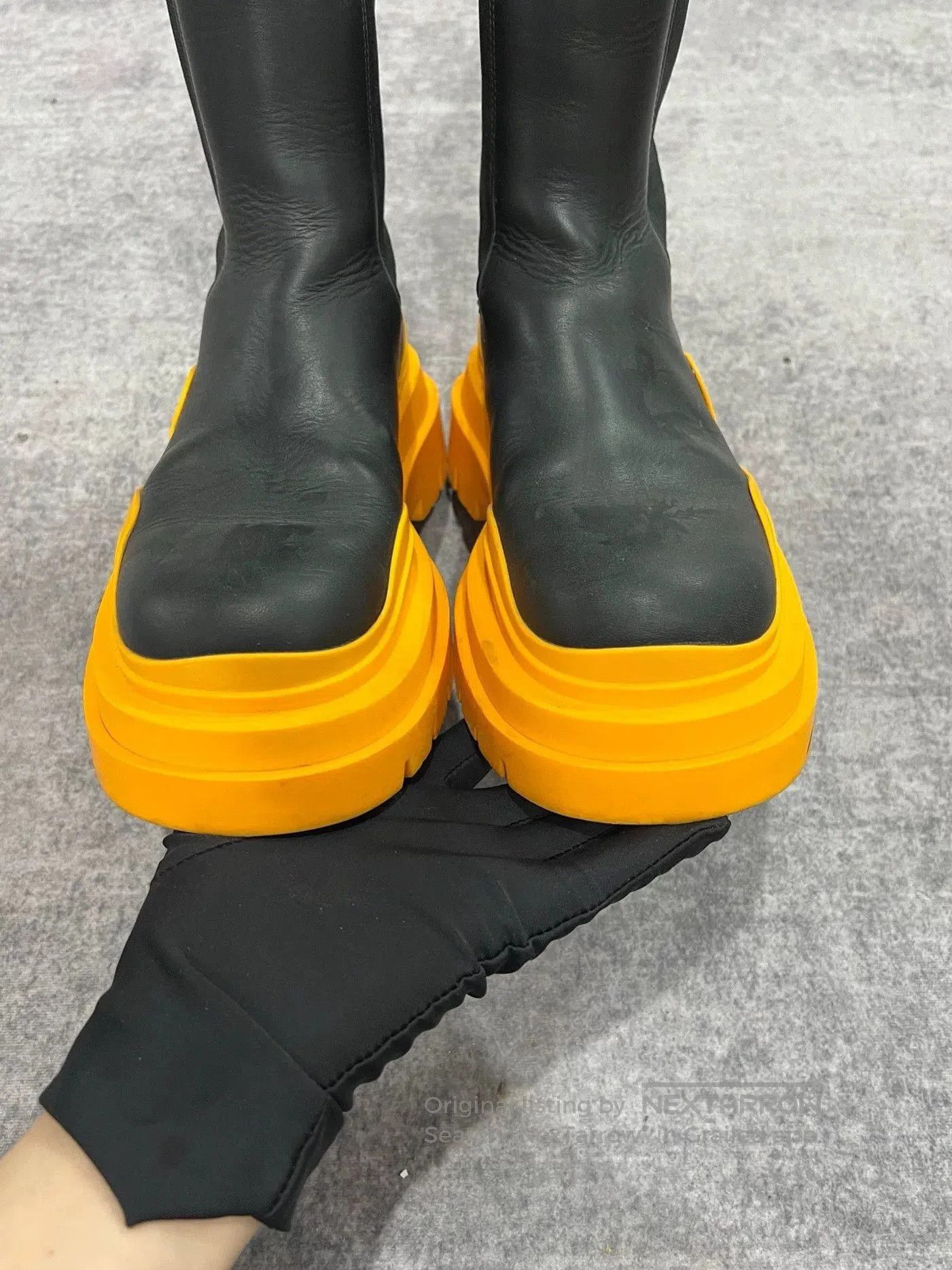 Bottega Veneta Bottega Veneta Black and Yellow Boots. Size US 6 / IT 36 - 3 Thumbnail