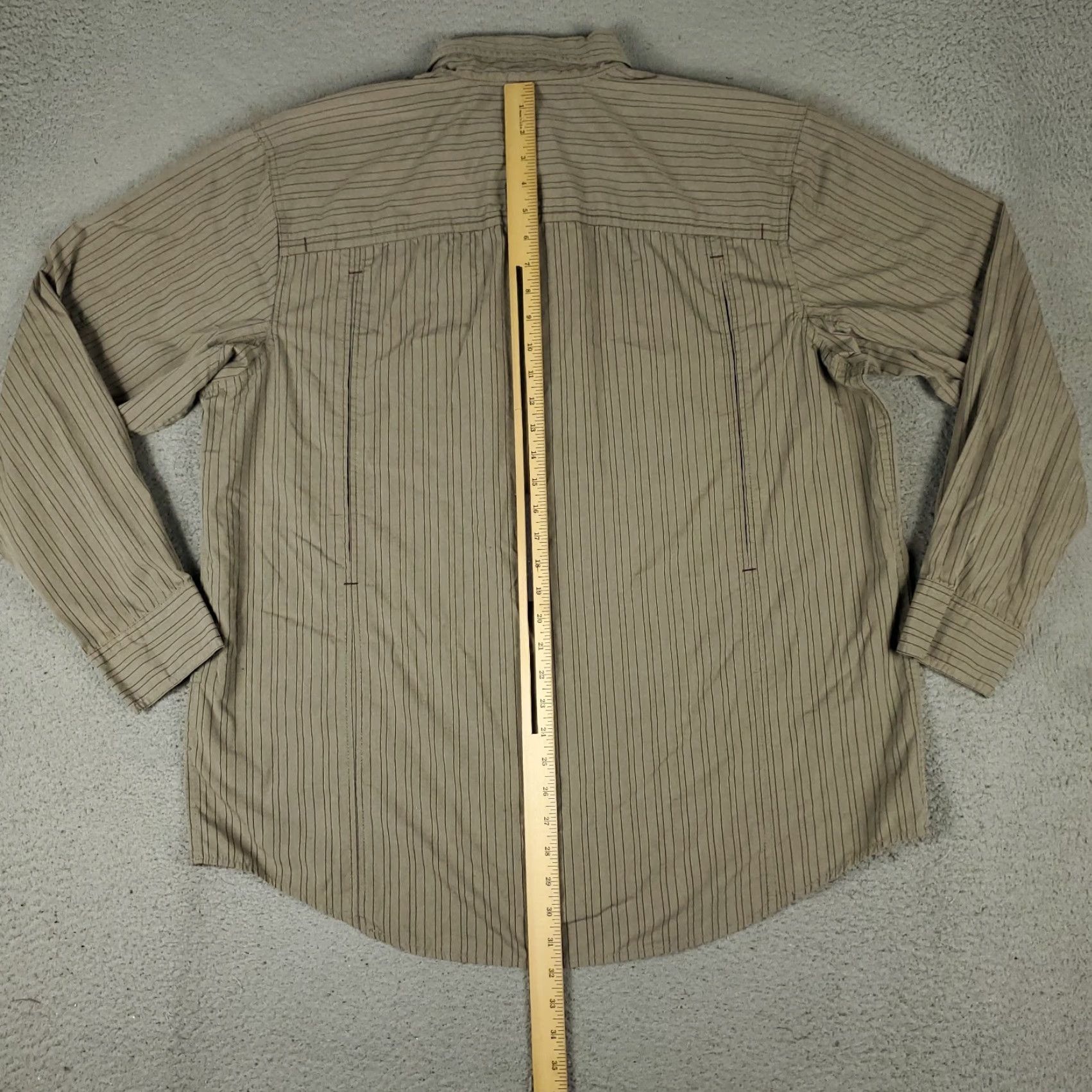 Harley Davidson Harley-Davidson Shirt Mens XL Beige Striped Button-Up Long Sleeve Size US XL / EU 56 / 4 - 3 Thumbnail