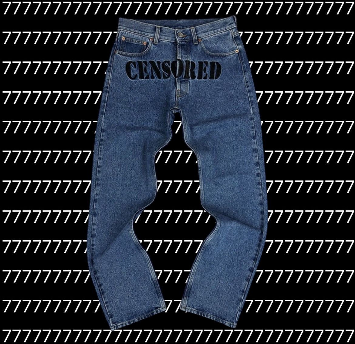 Vetements VETEMENTS Stamped Logo Baggy Transformer Jean size