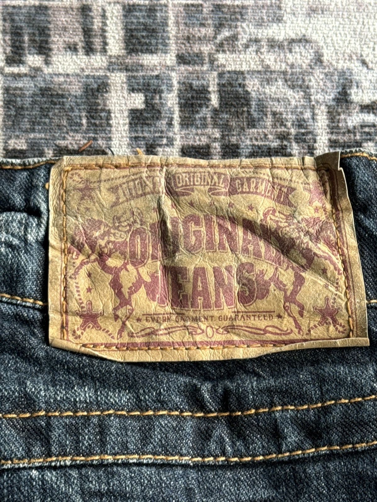 Japanese Brand Y2KVintage Gold Splash Punk Poem Flared Denim / ifsixwasnine Size US 33 - 9 Thumbnail