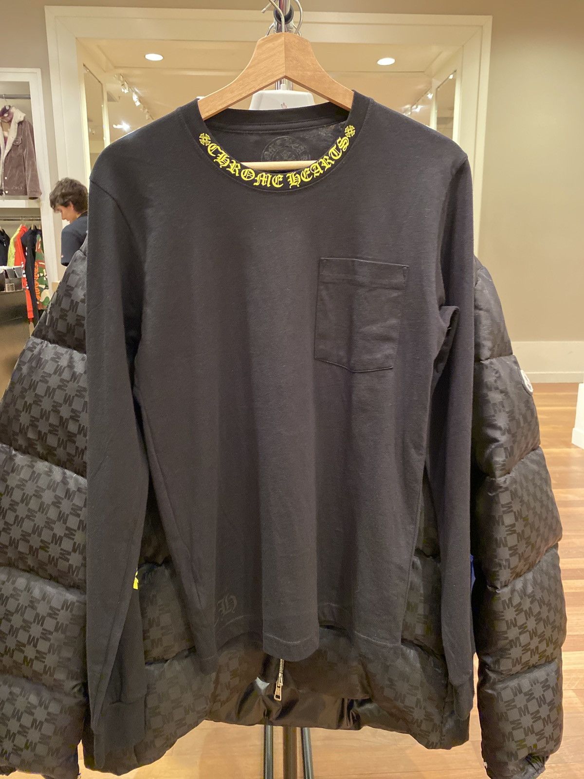 image of Chrome Hearts Neck Logo in Black, Men's (Size Small)