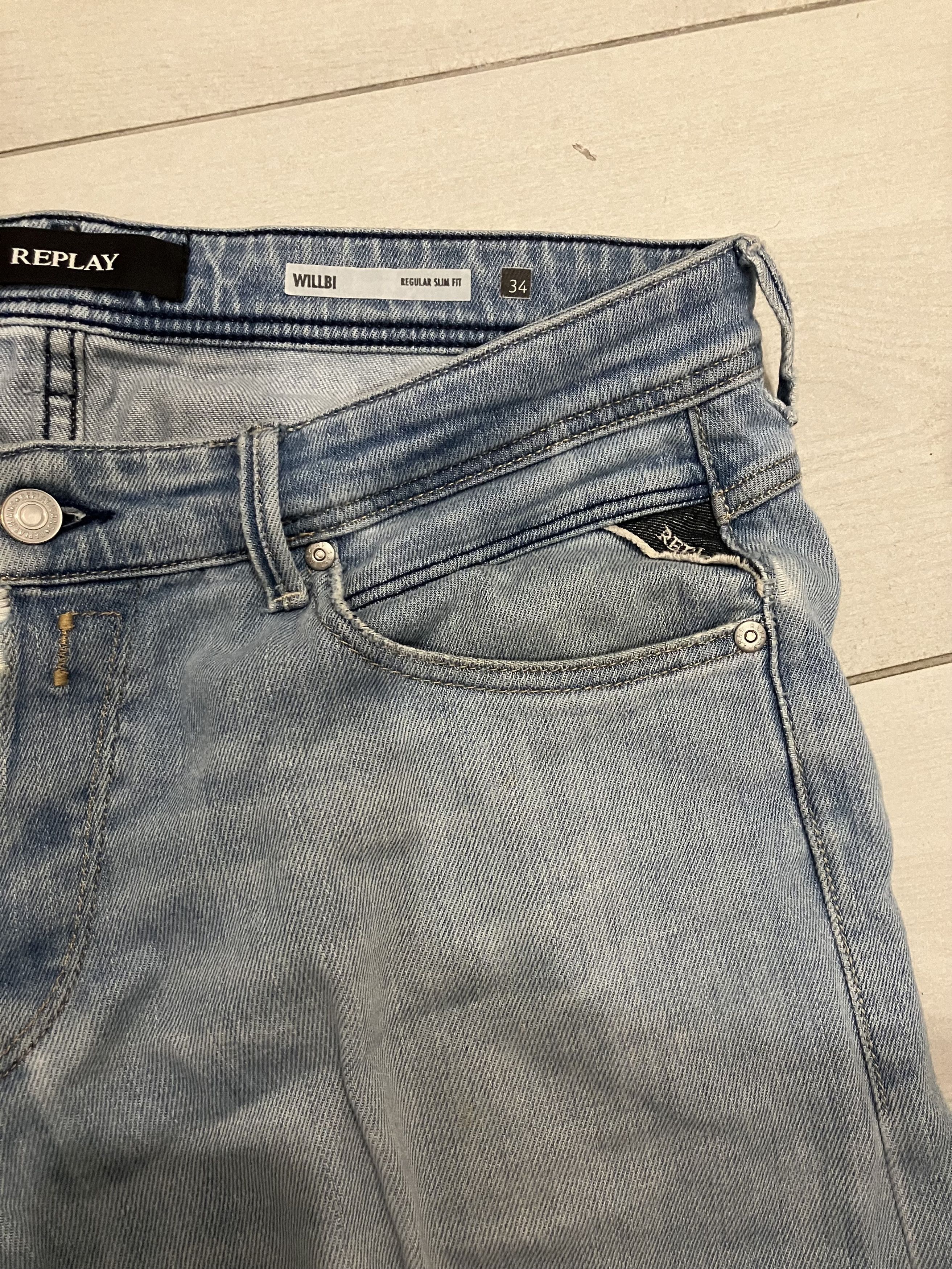 Replay Willbi Regular Slim Fit Size US 34 / EU 50 - 6 Thumbnail