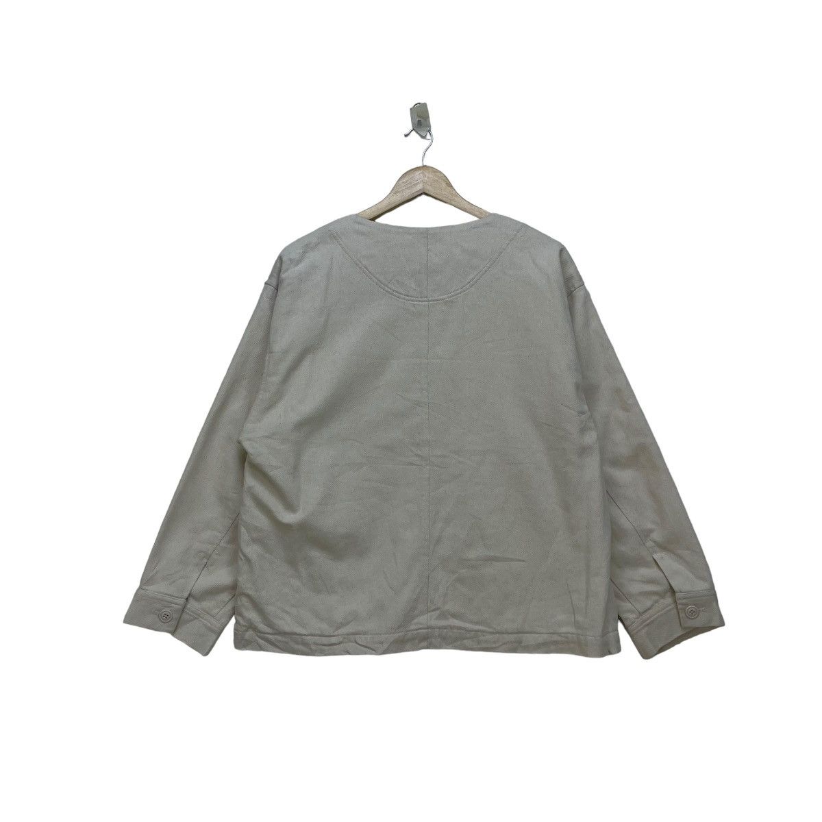 Issey Miyake Japanese Brand Studio Clip Collar Less Dual Pocket Jacket Size M / US 6-8 / IT 42-44 - 2 Thumbnail