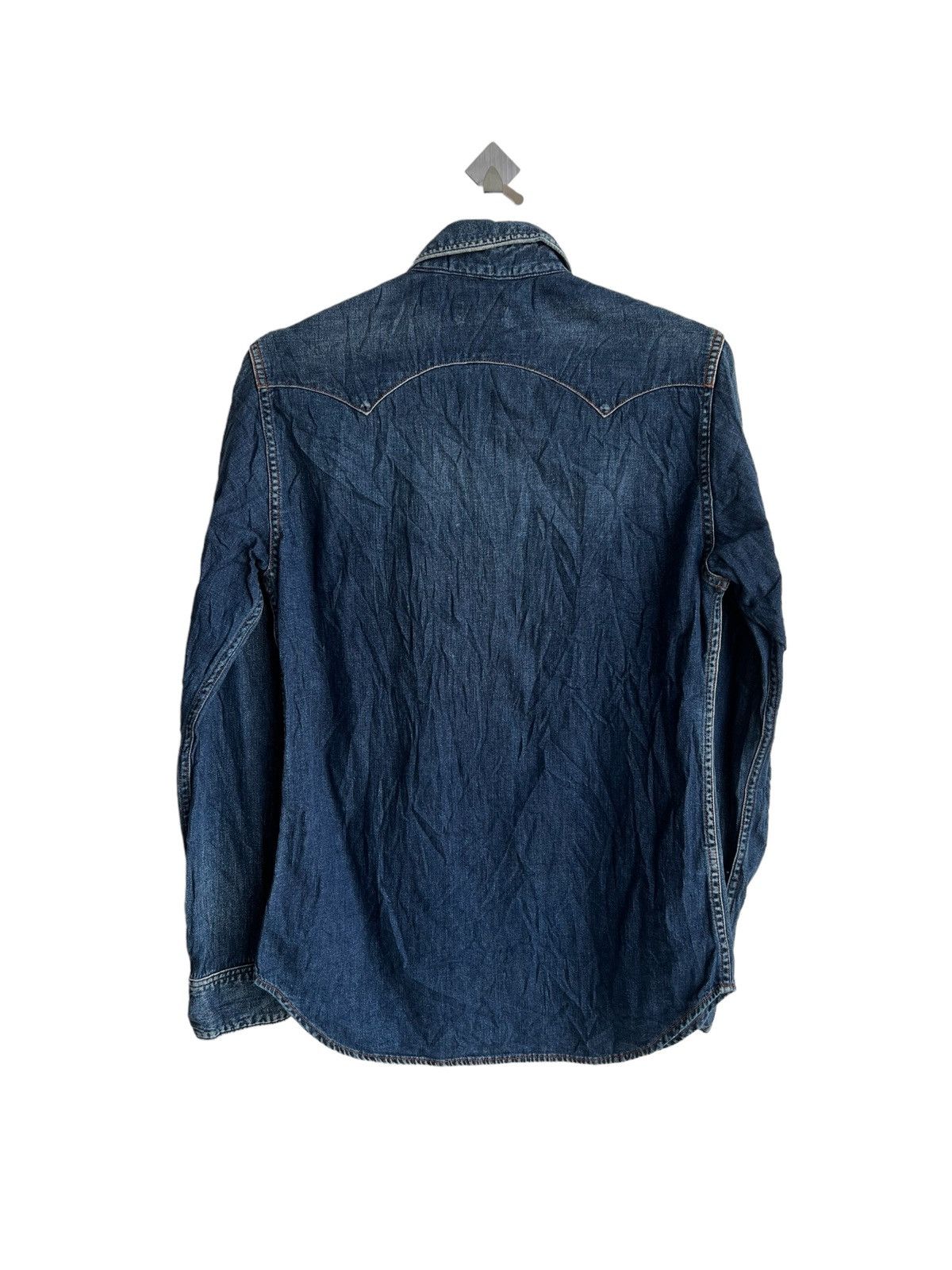 45rpm Blue Blue Western Shirt Sawtooth Pocket Turquoise Indigo Size US M / EU 48-50 / 2 - 7 Thumbnail