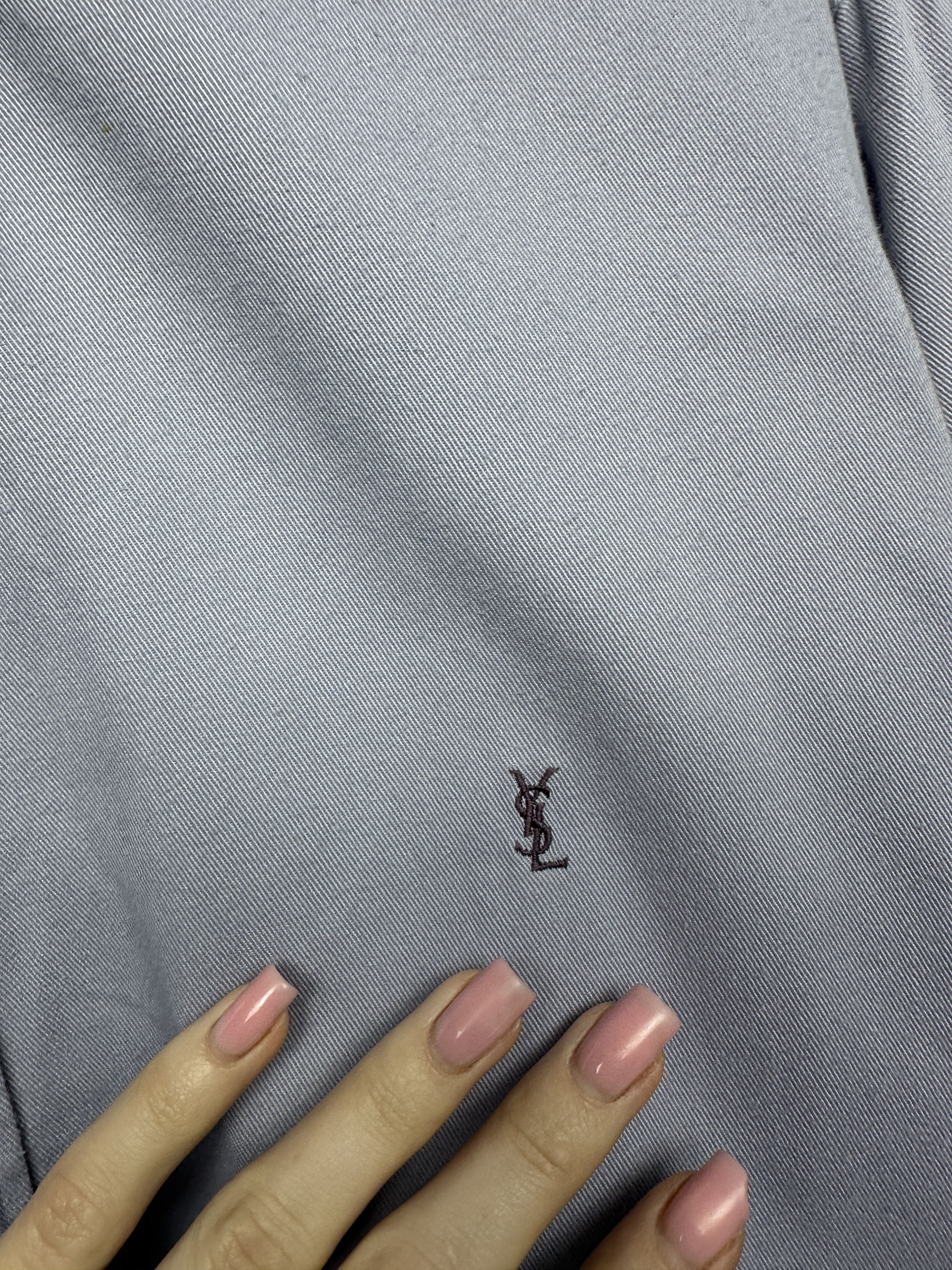 Yves Saint Laurent Yves Saint Laurent YSL Mens Heavy Cotton Long Sleeve Shirt Size US XL / EU 56 / 4 - 3 Thumbnail