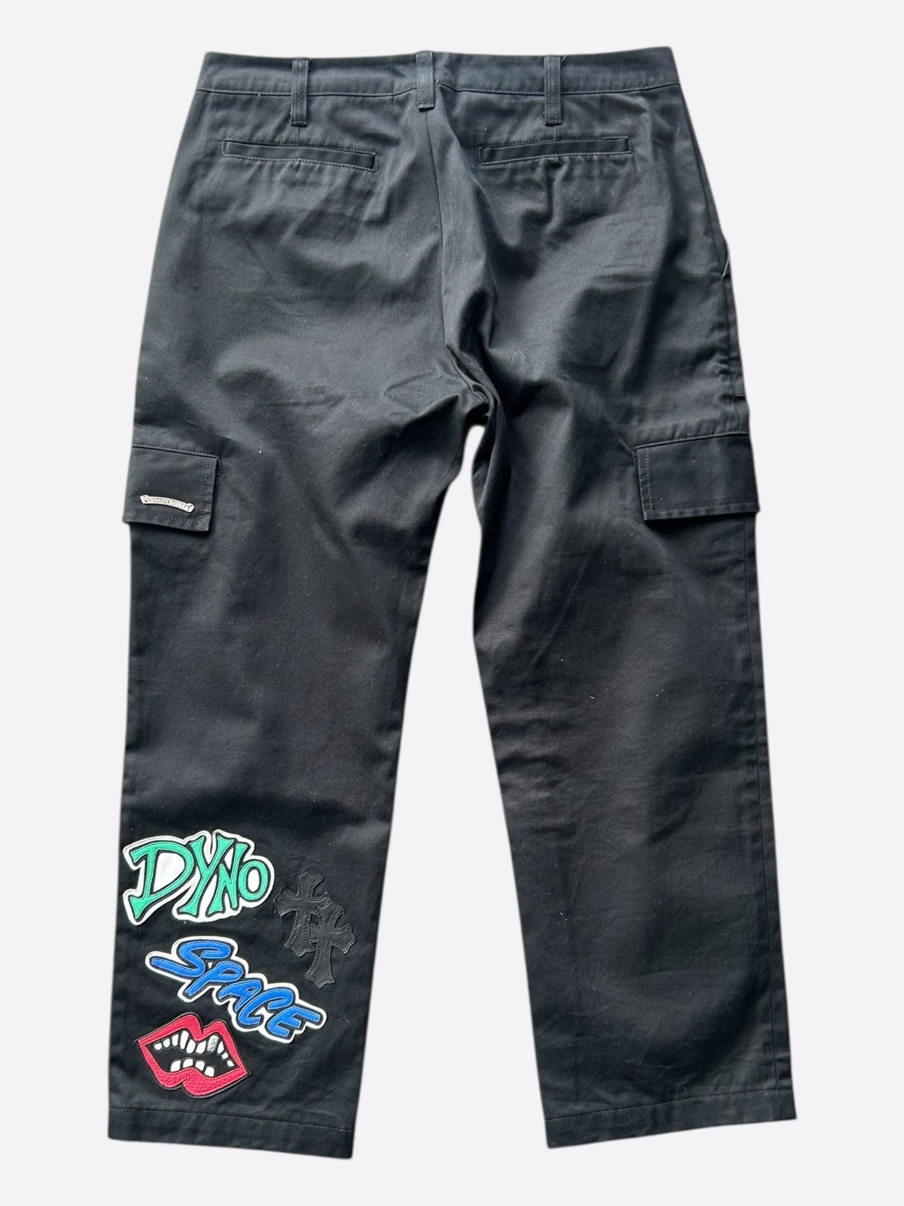 Chrome Hearts Chrome Hearts Matty Boy Black Multicolor Patch Cargo Pants Size US 33 - 1 Thumbnail