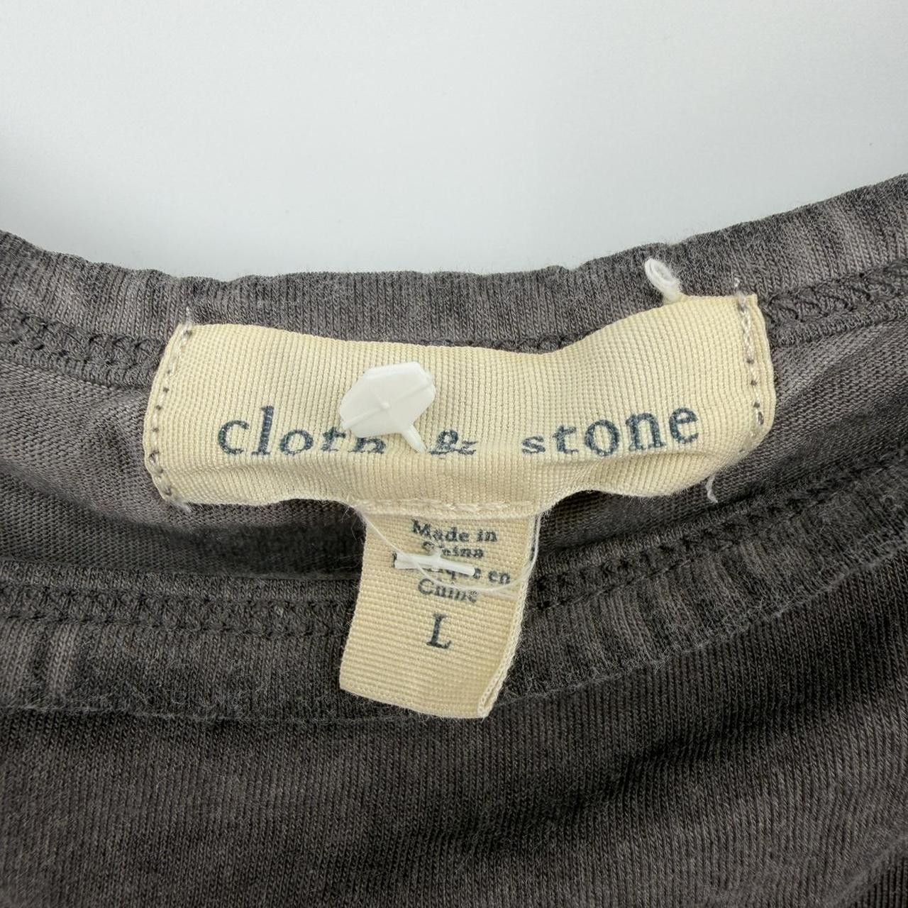 Anthropologie Cloth and Stone Anthropology Gray Burnout Cold Shoulder L Size L / US 10 / IT 46 - 4 Thumbnail