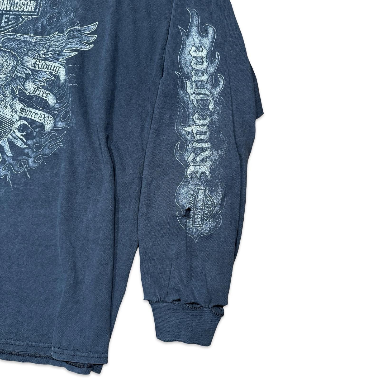 Harley Davidson Harley-Davidson Motorcycles Grunge Long Sleeve Graphic Tee Size US XXL / EU 58 / 5 - 6 Thumbnail