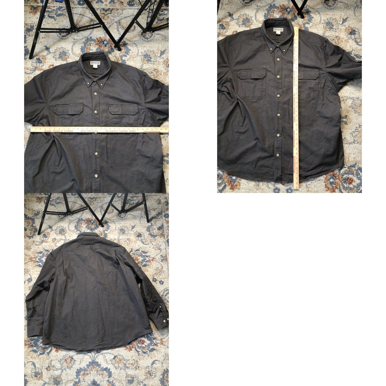 Duluth Trading Company Duluth Trading Shirt Mens 3XL Black Button-Up Long Sleeve Workwear Heavyweight Size US XXL / EU 58 / 5 - 8 Thumbnail
