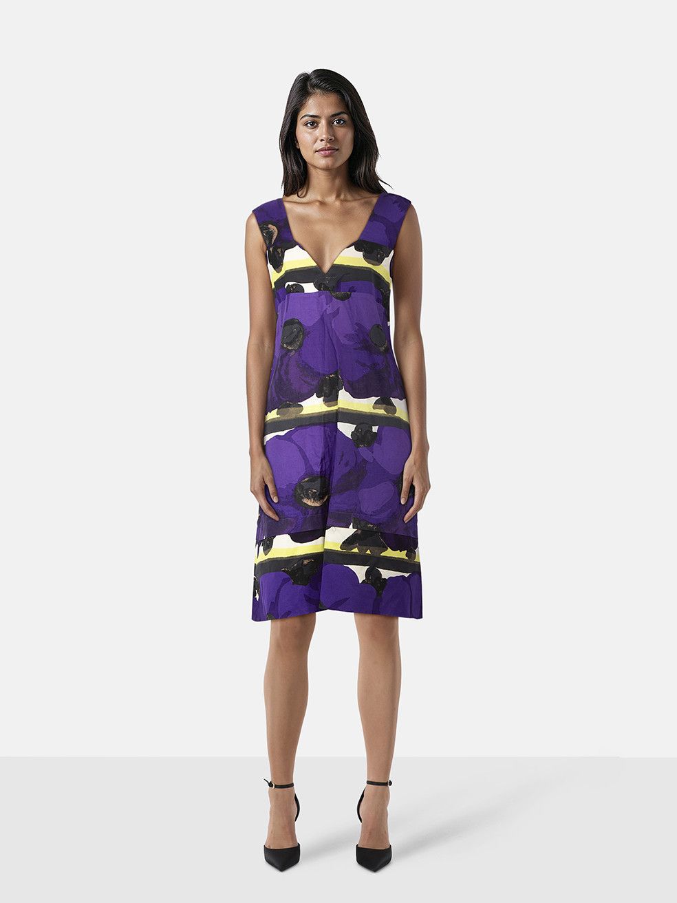 Marni Purple & Yellow Pattern Dress Size M / US 6-8 / IT 42-44 - 1 Thumbnail