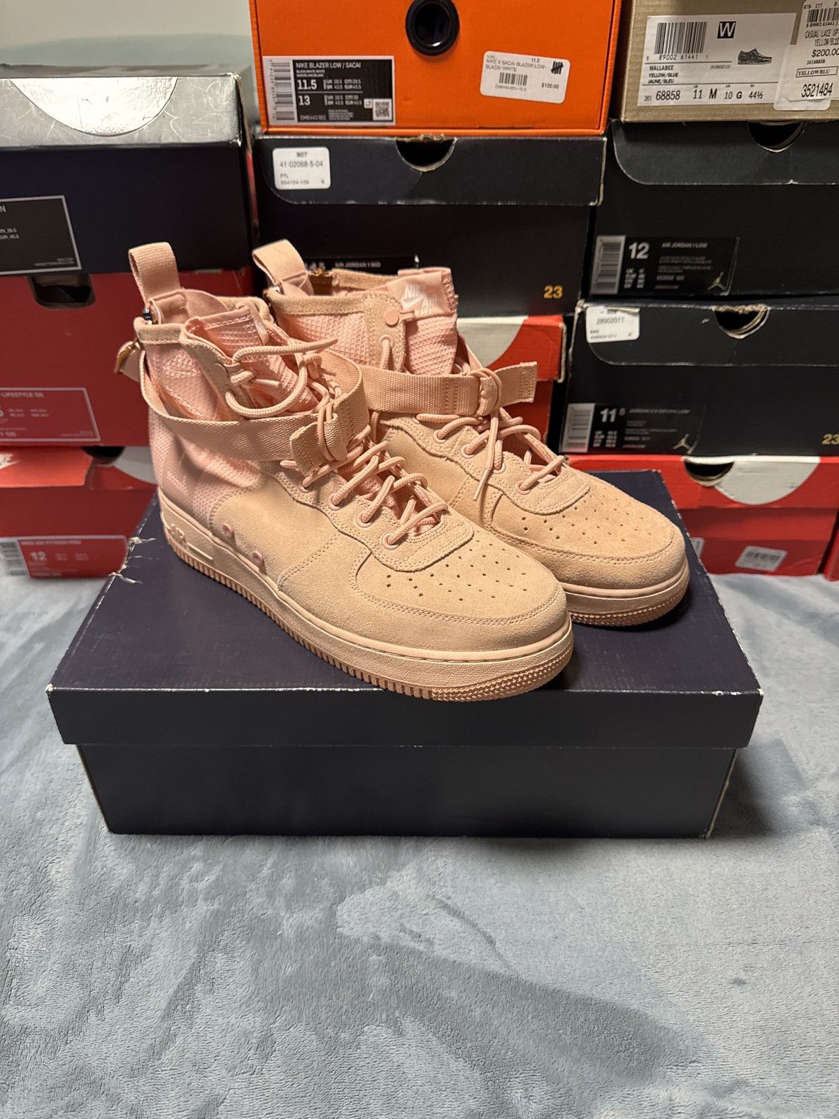 Nike NIKE SF AF1 SUEDE ‘Coral Stardust’ Size US 11.5 / EU 44-45 - 1 Thumbnail