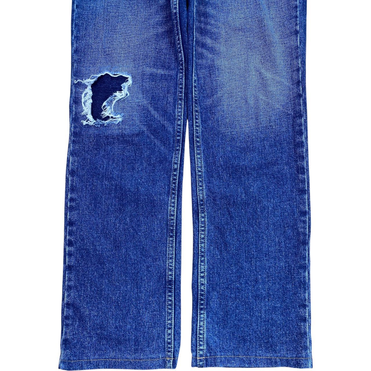 Hollister Hollister Slim Straight Blue Wash Distress Patch Style Jeans Size US 32 / EU 48 - 7 Thumbnail