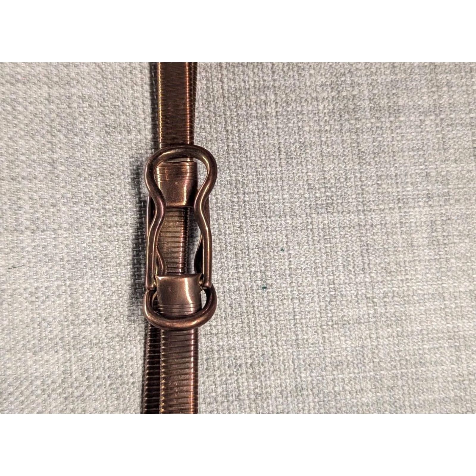 Vintage VINTAGE GLAM belt METAL gold copper 32 HOLLYWOOD 1990s STATEMENT slim Size ONE SIZE - 4 Thumbnail