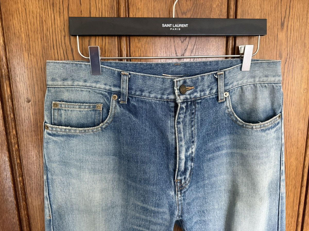 Saint Laurent Paris SS16 Saint Laurent D10 knee rip jeans Hedi 32 grail slim Size US 33 - 16 Thumbnail