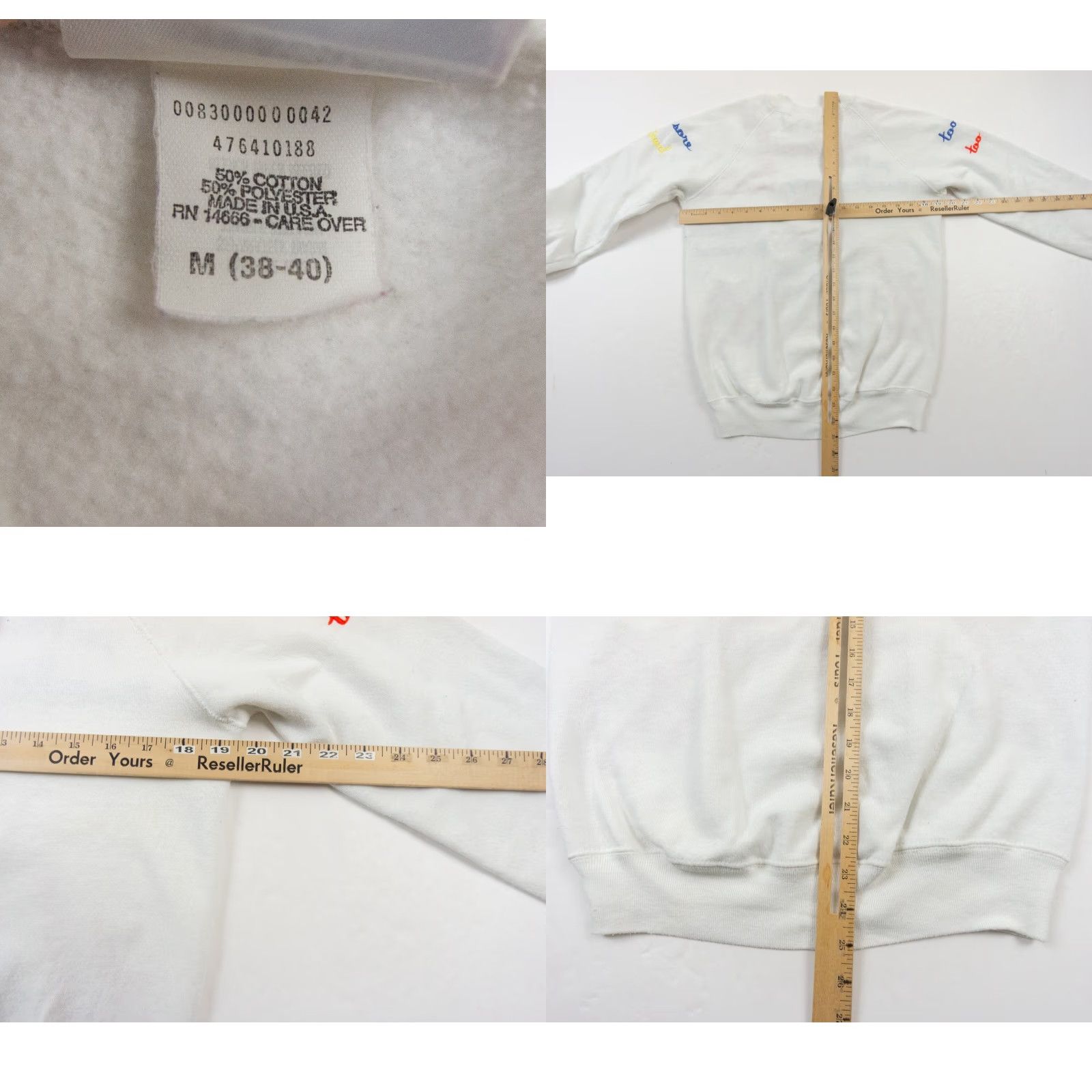 Vintage VINTAGE Basset Walker Sweatshirt Womens Medium White Crewneck Bear Exercise Size M / US 6-8 / IT 42-44 - 8 Thumbnail
