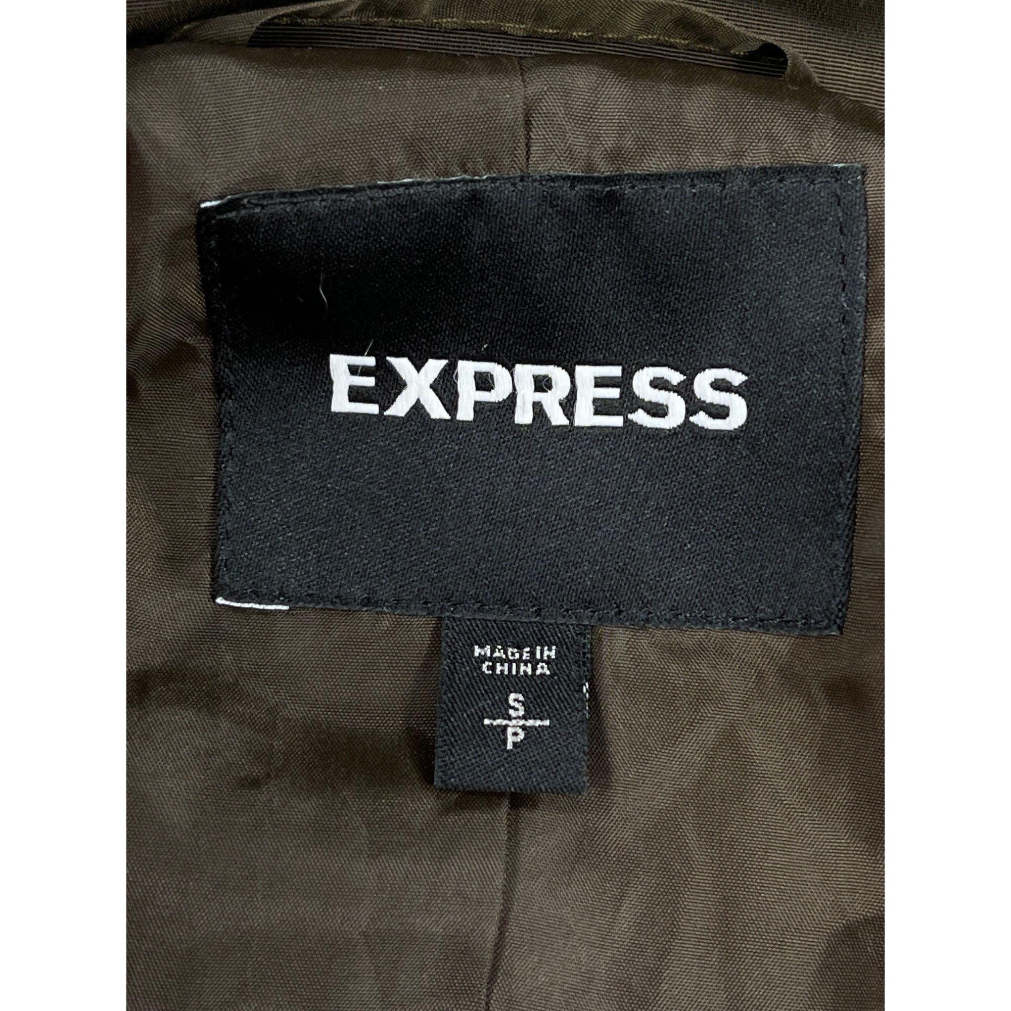 Express Express SKU 7920 Womens Olive Green Parka Jacket With Belt S Size S / US 4 / IT 40 - 3 Thumbnail