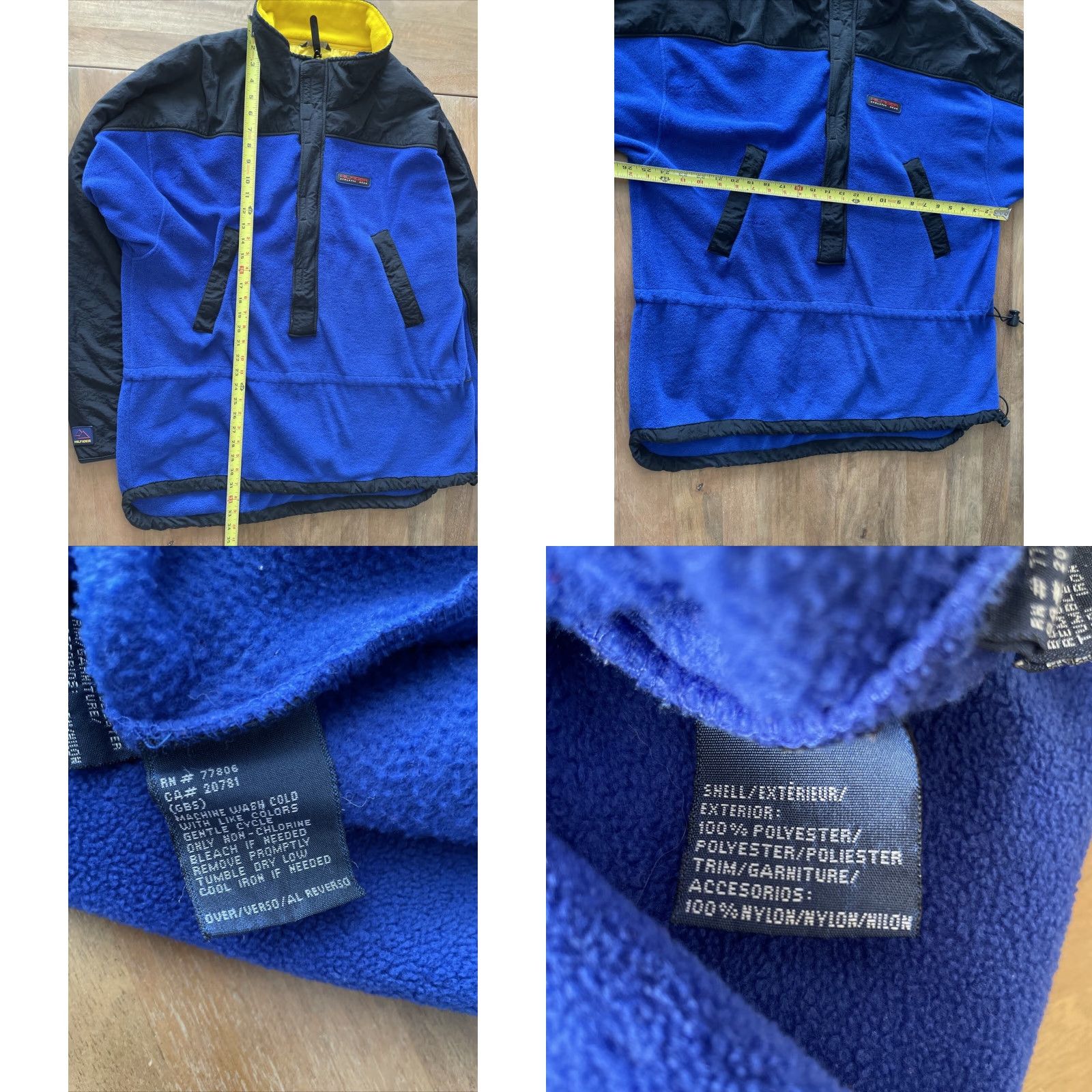 Tommy Hilfiger VINTAGE Tommy Hilfiger Parka Jacket Mens XL Blue Fleece Pile Zip Stand-Up Collar 80s 90s Retro Hip Hop Designer Casual Travel Workwear casual Size US XL / EU 56 / 4 - 9 Thumbnail