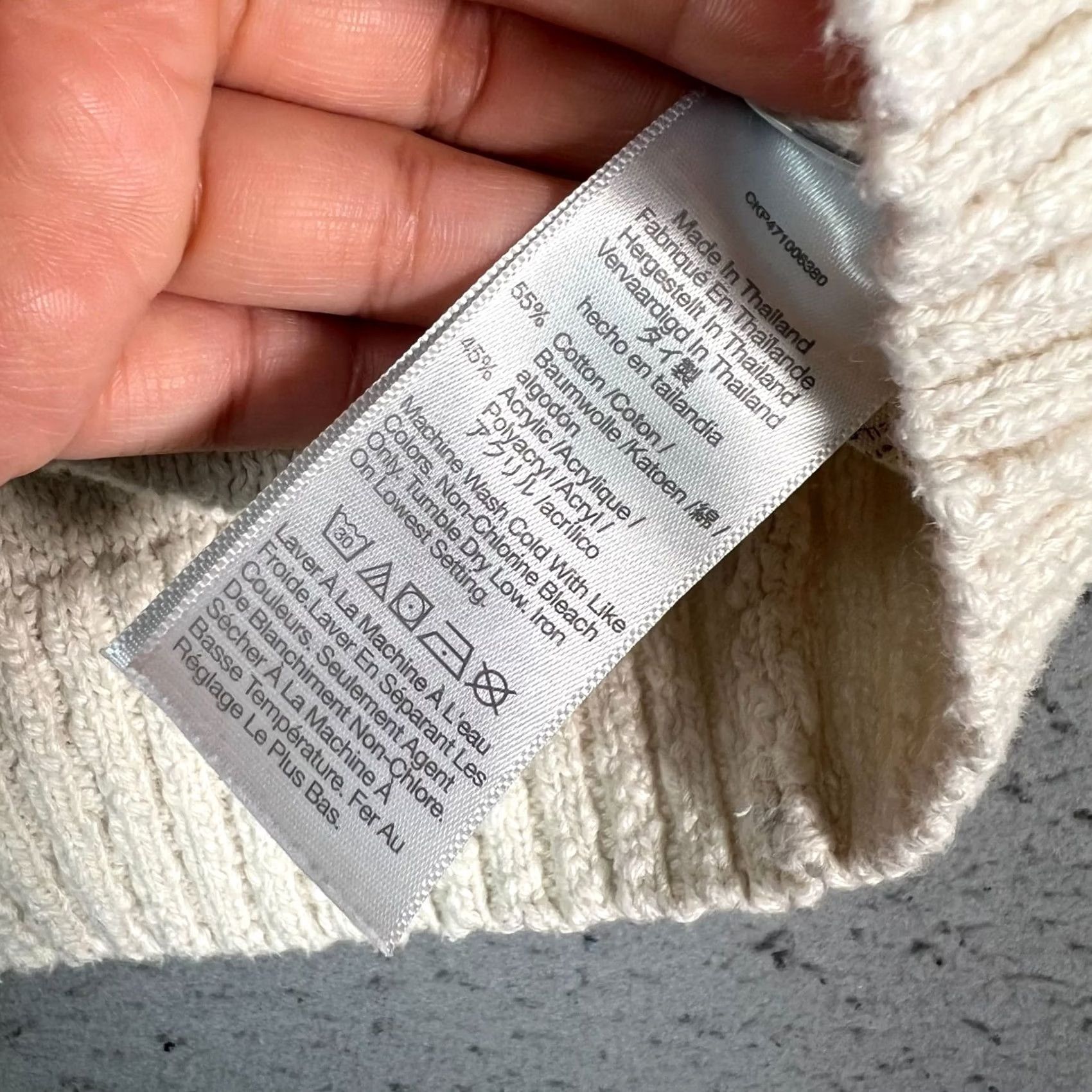 Madewell Madewell Tank Cropped One-Shoulder Knit Ivory Womens Size M Size M / US 6-8 / IT 42-44 - 4 Thumbnail
