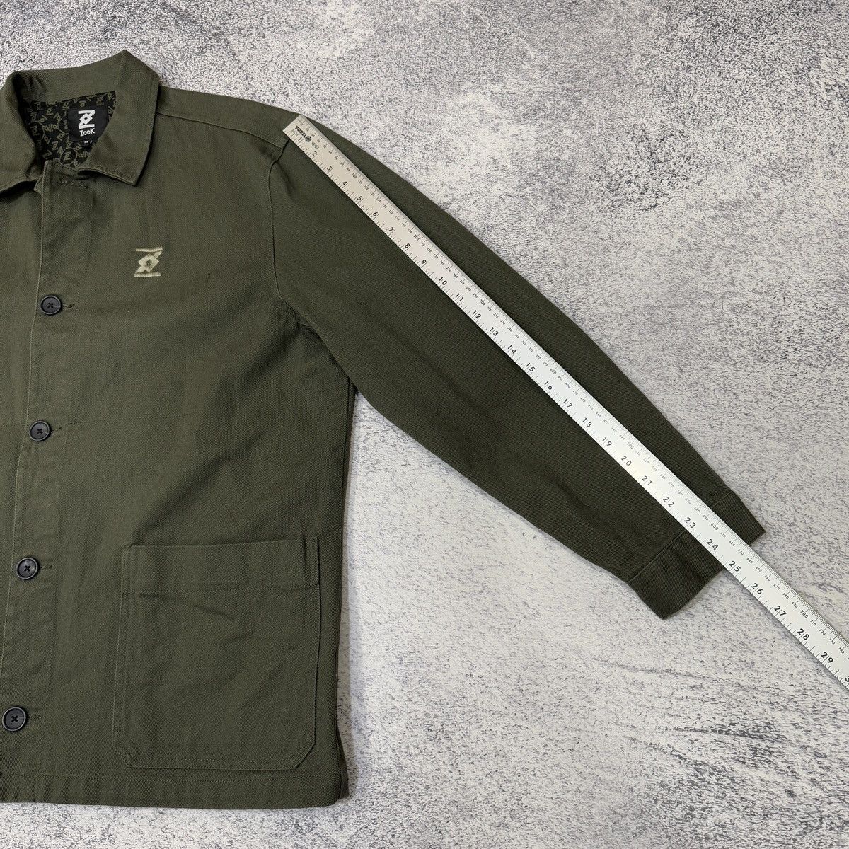 Vintage ZoeK Cotton Twill Inkas Jacket XL Olive Embroidered Size US XL / EU 56 / 4 - 19 Thumbnail