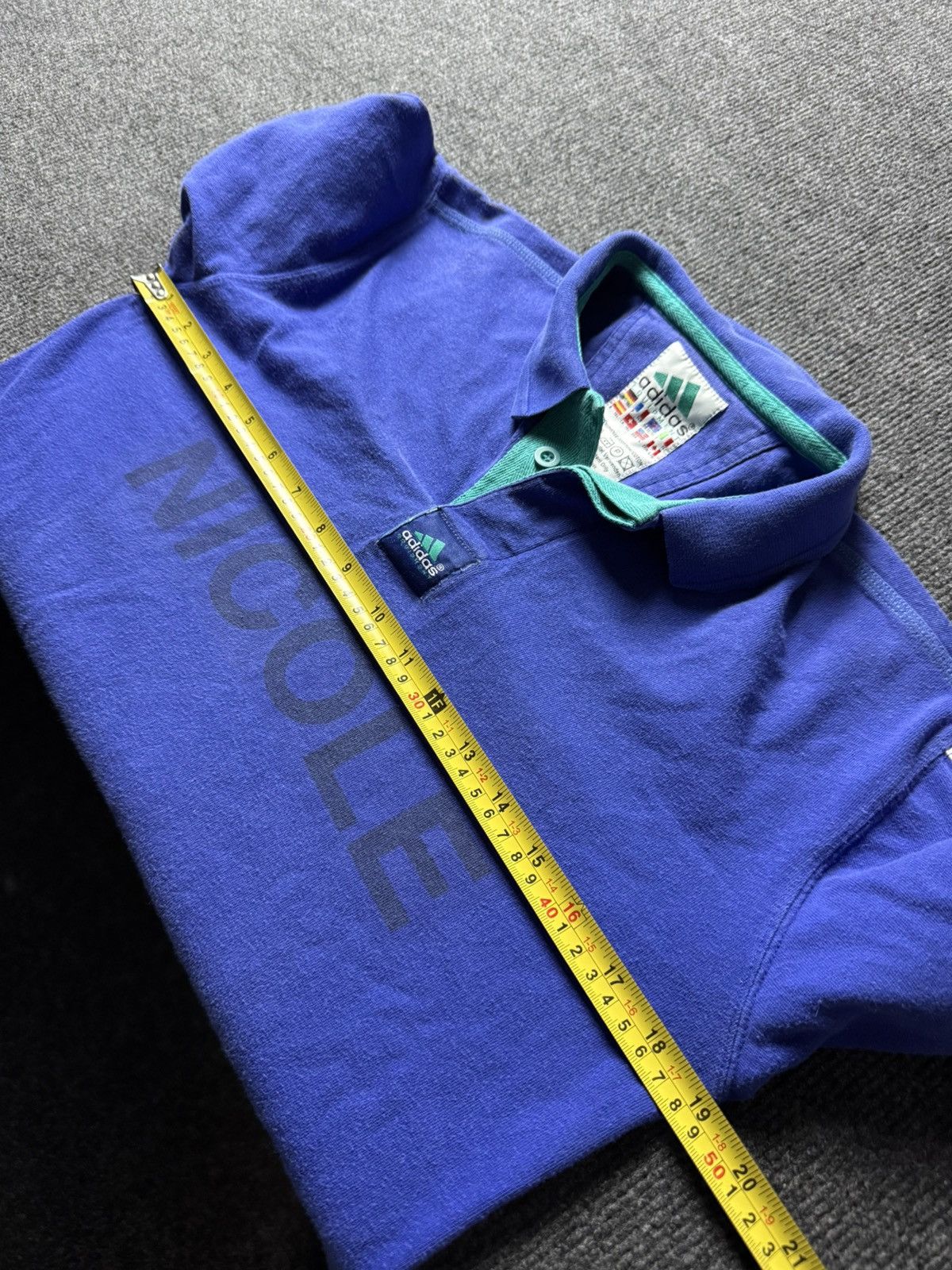 Adidas Adidas Equipment Tennis Polo Nicole Vintage 90s Blue Shirt Size L / US 10 / IT 46 - 21 Thumbnail