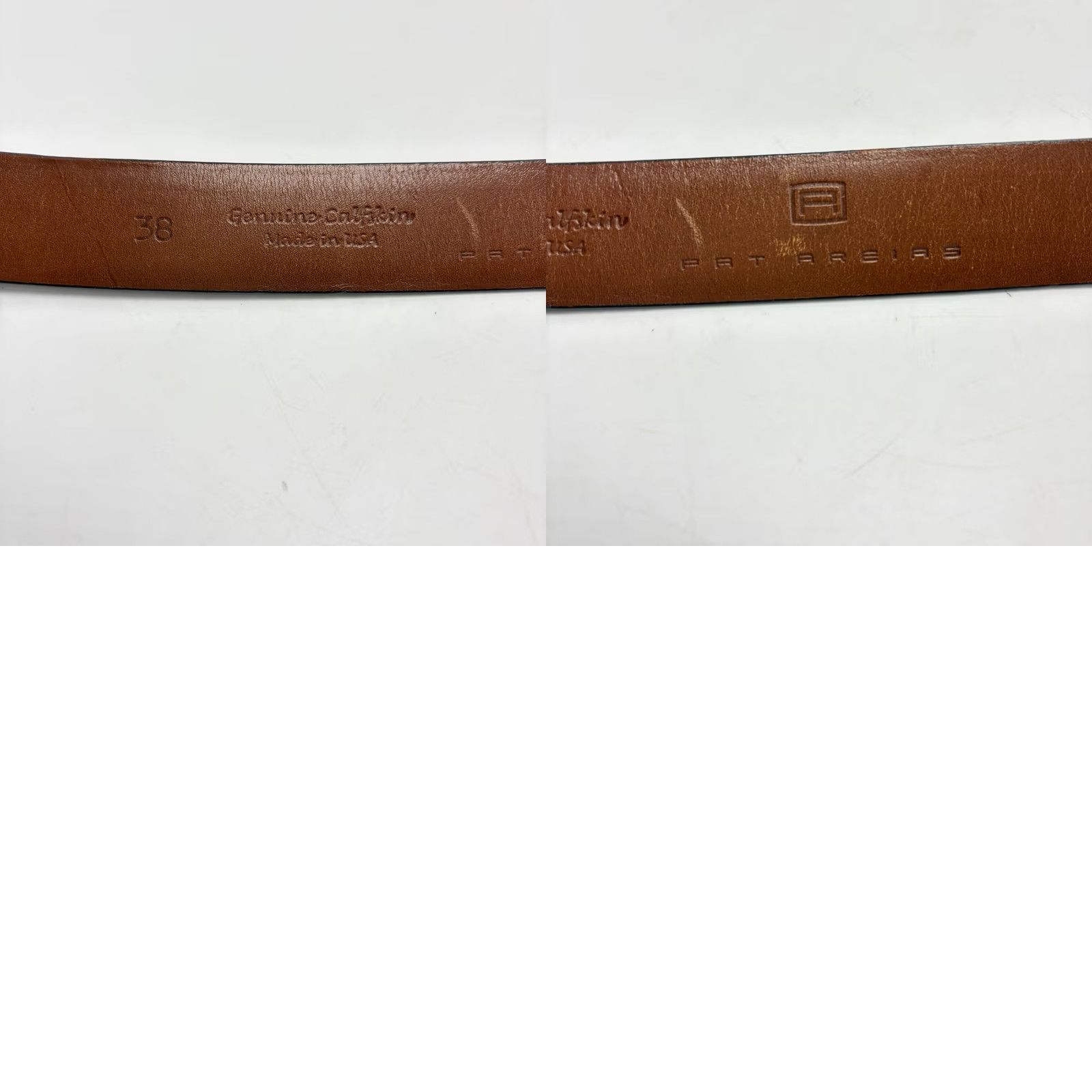 Vintage Pat Areias Belt Mens Sterling Silver 925 Buckle 36-38 Genuine Calfskin Made USA Brown Mens Accessories Belt Size ONE SIZE - 8 Thumbnail