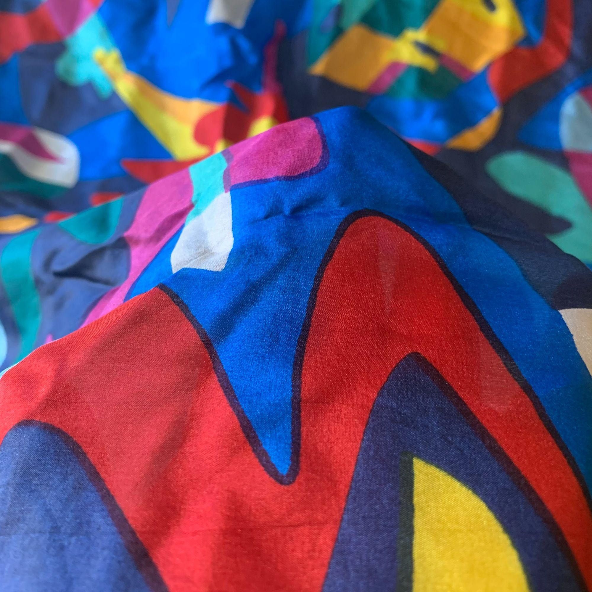 Vintage Vintage Ashley Brooke MCM Novelty Psychedelic Hand Rolled Si Size ONE SIZE - 6 Thumbnail