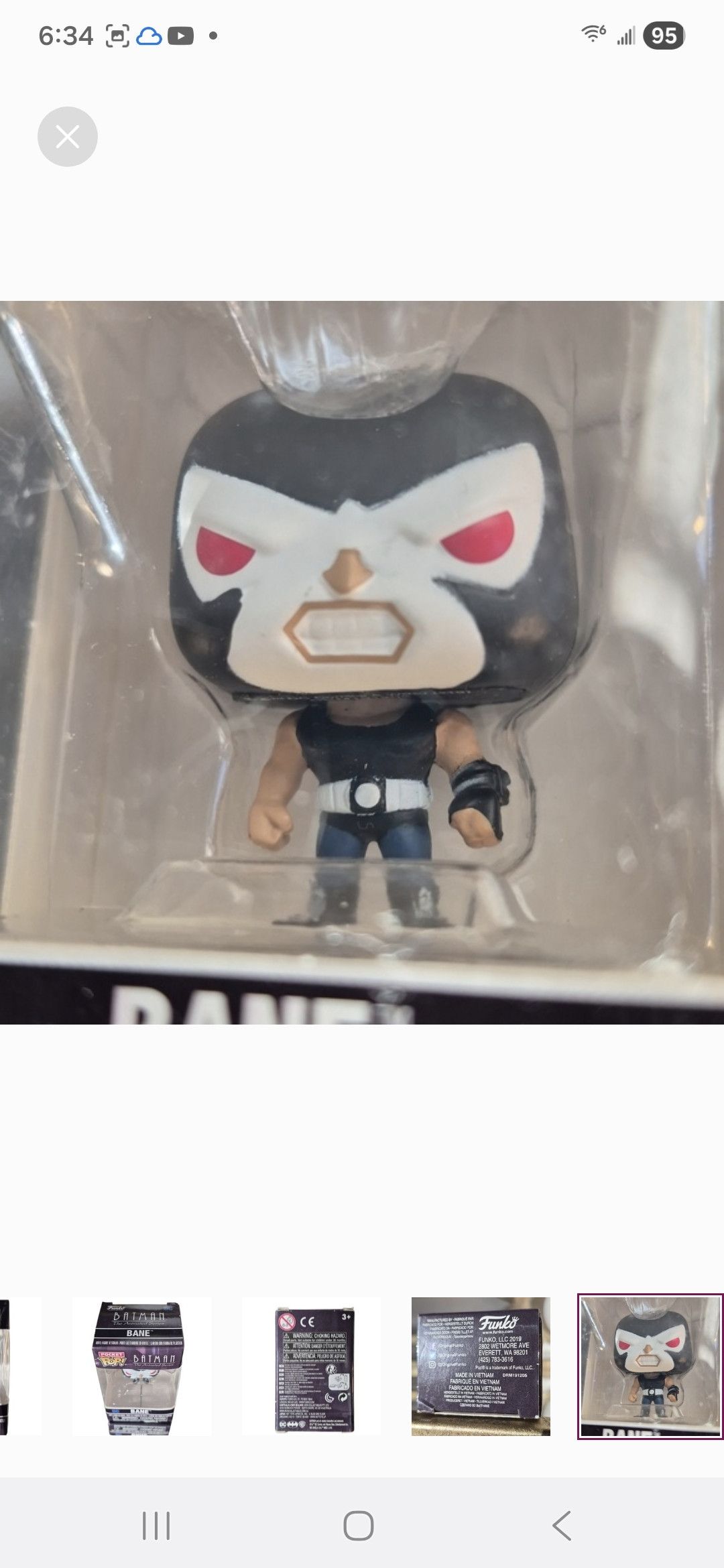 Other Funko × DC BatmanAnimatedSeries BANE Pocket POP Keychain Size ONE SIZE - 4 Thumbnail