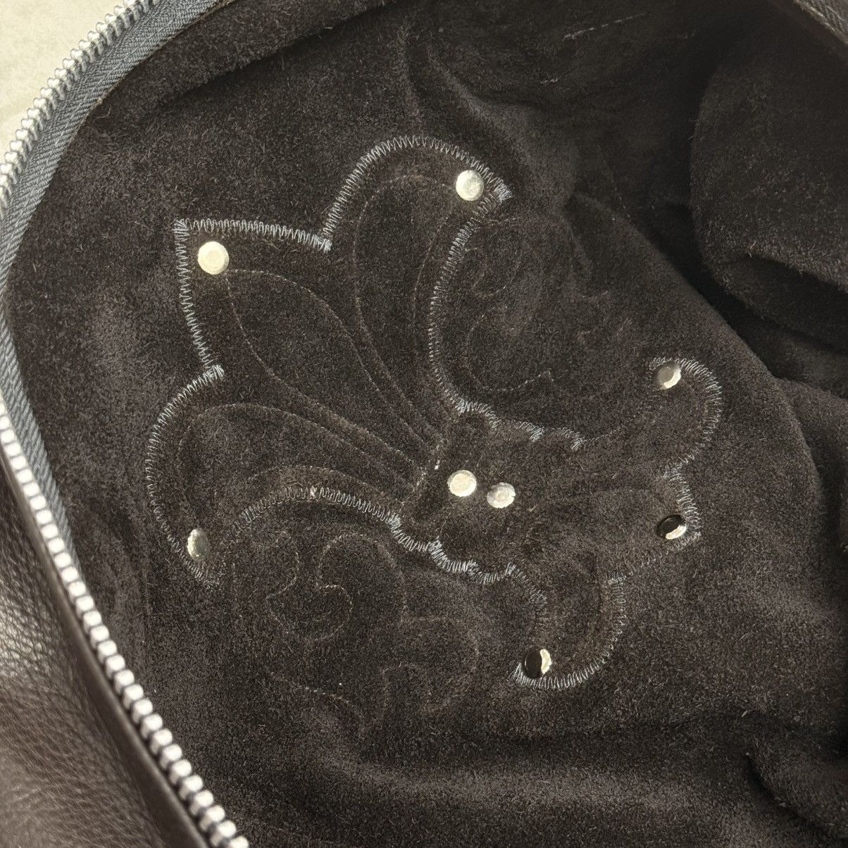 Chrome Hearts Chrome Hearts Rare Brown Leather Fleur XL Duffel Bag Size ONE SIZE - 12 Thumbnail