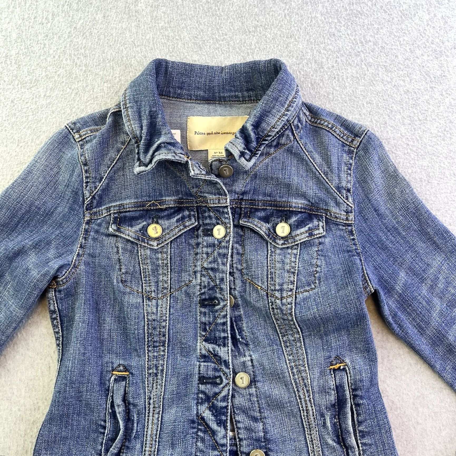 Vintage Pilcro Denim Jacket Womens XS Blue Button Front Casual Outdoor Jackets Size XS / US 0-2 / IT 36-38 - 4 Thumbnail