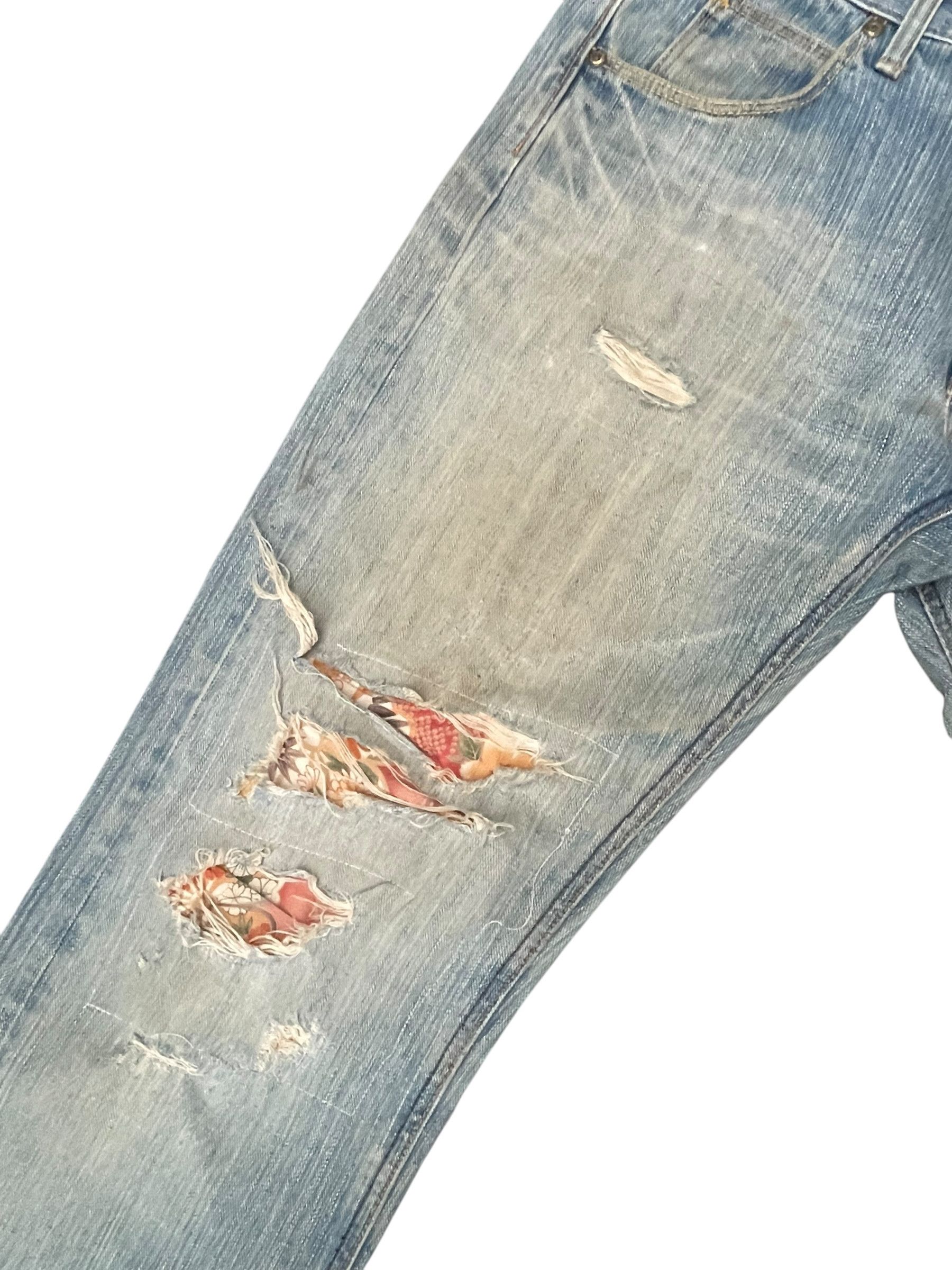 Lee Vintage Lee 101 Faded Distresed Patched Size US 32 / EU 48 - 9 Thumbnail