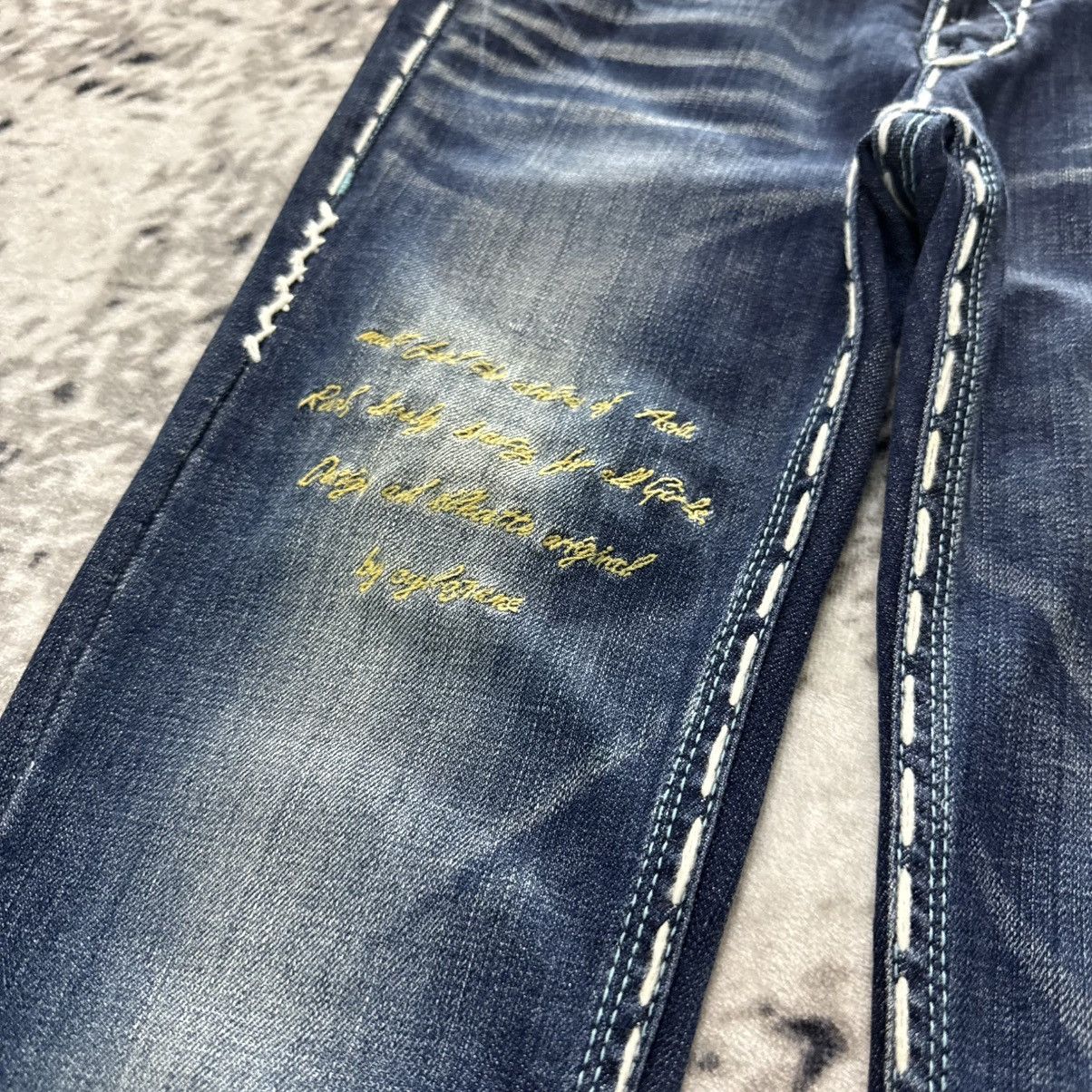 Japanese Brand Cycle Japan Embroidered Bold Stitch Studded Skinny Jeans Size 26" / US 2 / IT 38 - 7 Thumbnail