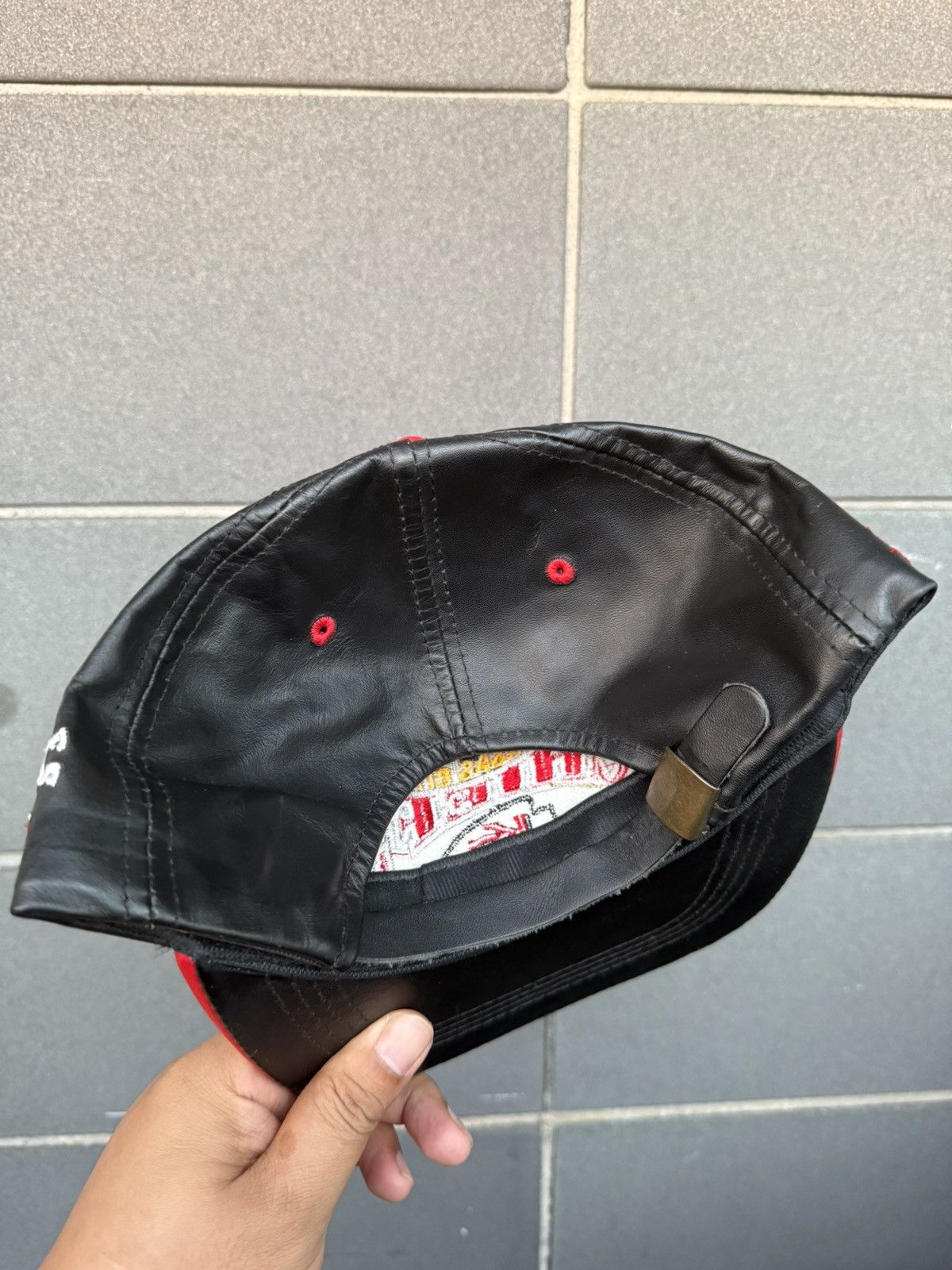 NFL Vintage kansas city chiefs genuine leather hat Size ONE SIZE - 4 Thumbnail