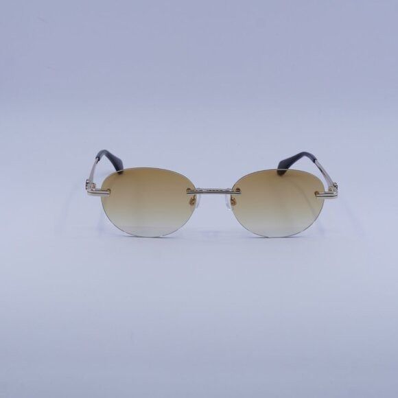 Palm Angels Palm Angels PERI10H CRYSTAL 7622 Sunglasses Gold Oval Frame Size ONE SIZE - 3 Thumbnail