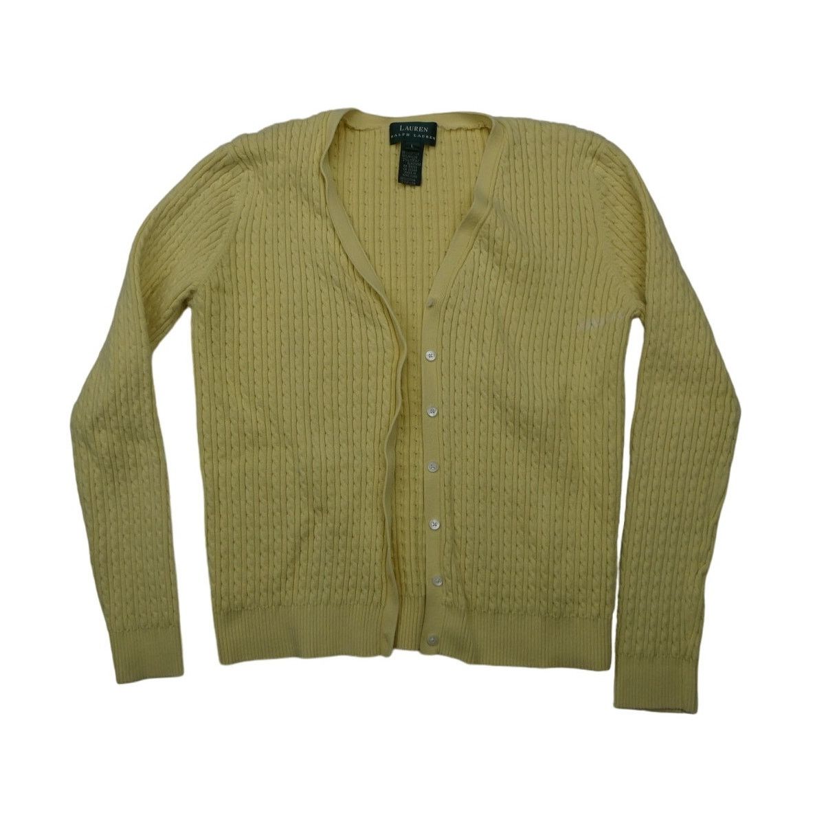 Ralph Lauren Lauren Ralph Lauren cable knit cardigan sweater, large Size L / US 10 / IT 46 - 1 Thumbnail