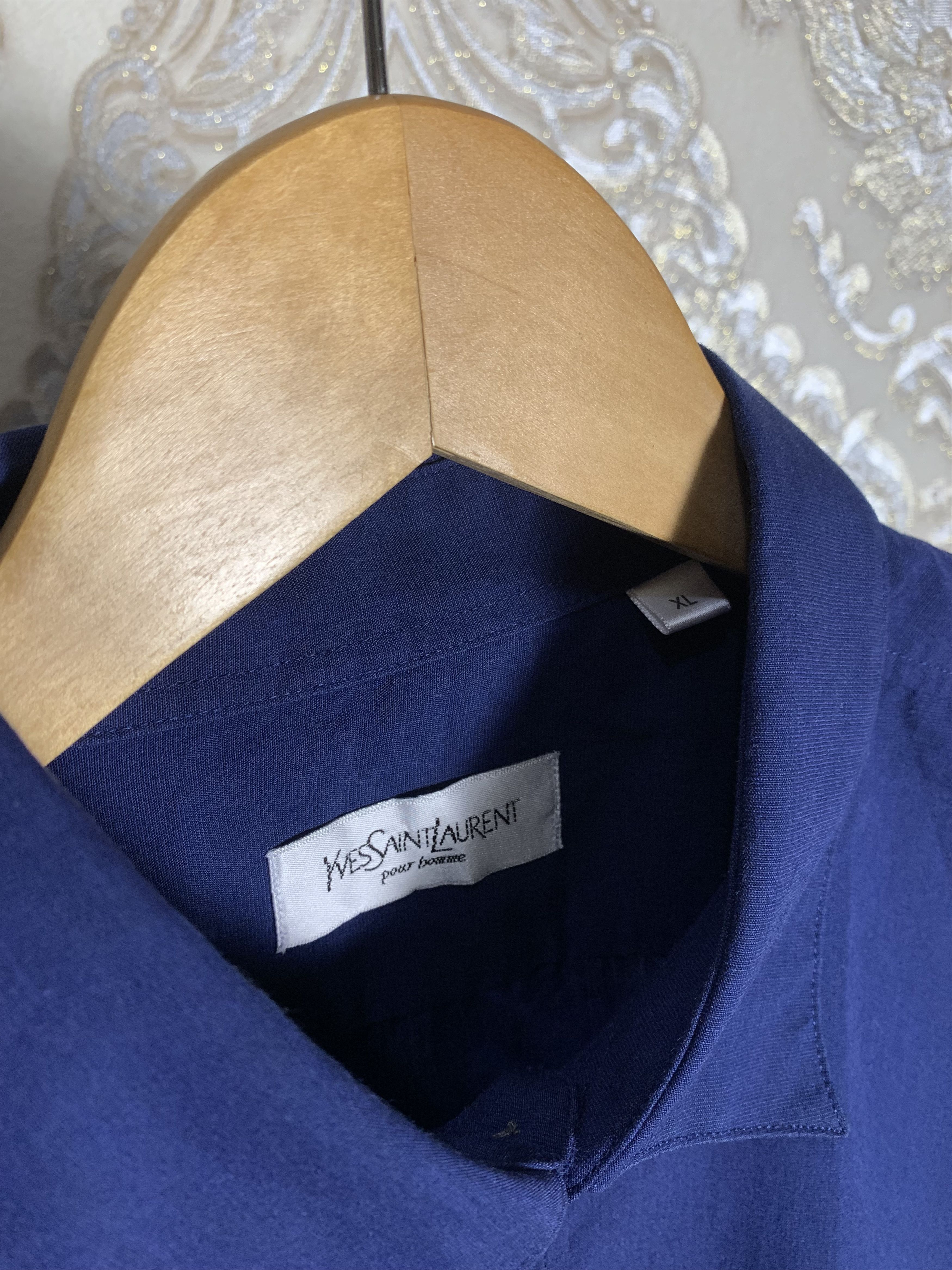 Saint Laurent Paris VINTAGE YVES SAINT LAURENT CLASSIC DESIGNER RETRO SHIRT 90s Size US XL / EU 56 / 4 - 3 Thumbnail