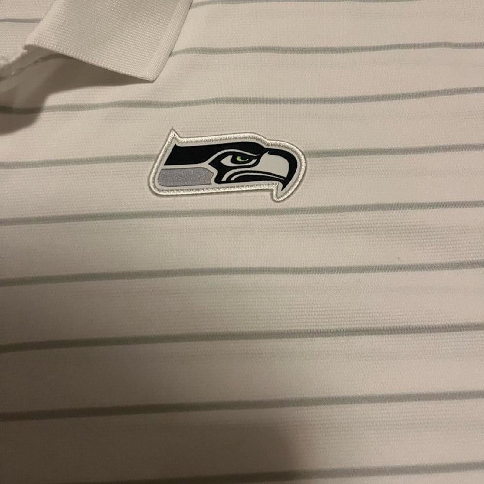 Nike Nike Men's White Seattle Seahawks Sideline Victory Coaches Performance Po Size US XXL / EU 58 / 5 - 3 Thumbnail