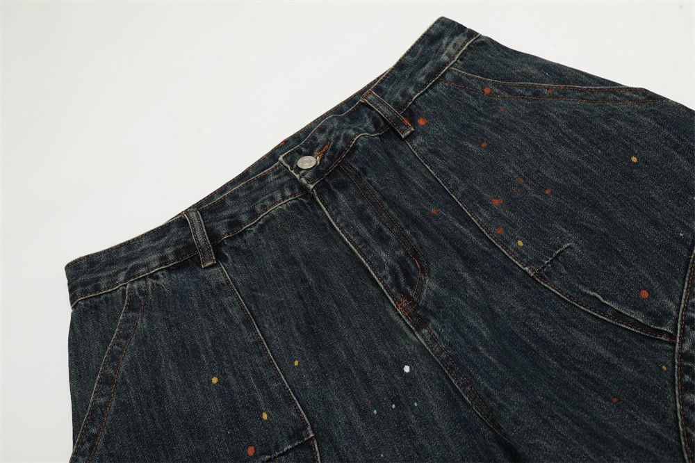 Jean American high street men's ink-splashed machete jeans Size US 32 / EU 48 - 3 Thumbnail