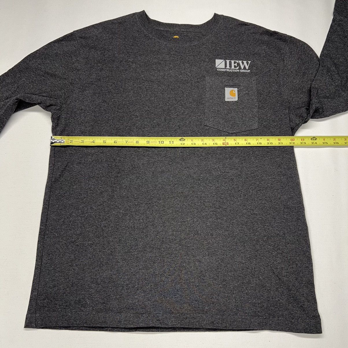 Carhartt Carhartt Tee Shirt Grey Long Sleeve Original Pocket Workwear Size US L / EU 52-54 / 3 - 13 Thumbnail