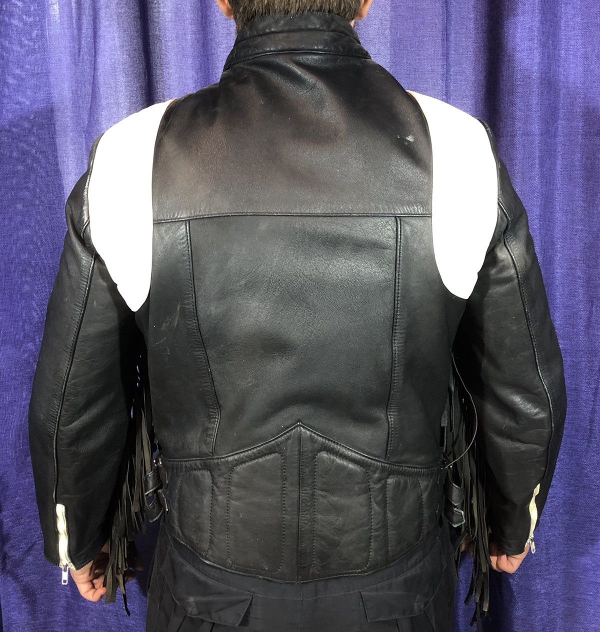Vintage Echtes Leder Leather Jacket biker Racing Size US XS / EU 42 / 0 - 4 Thumbnail