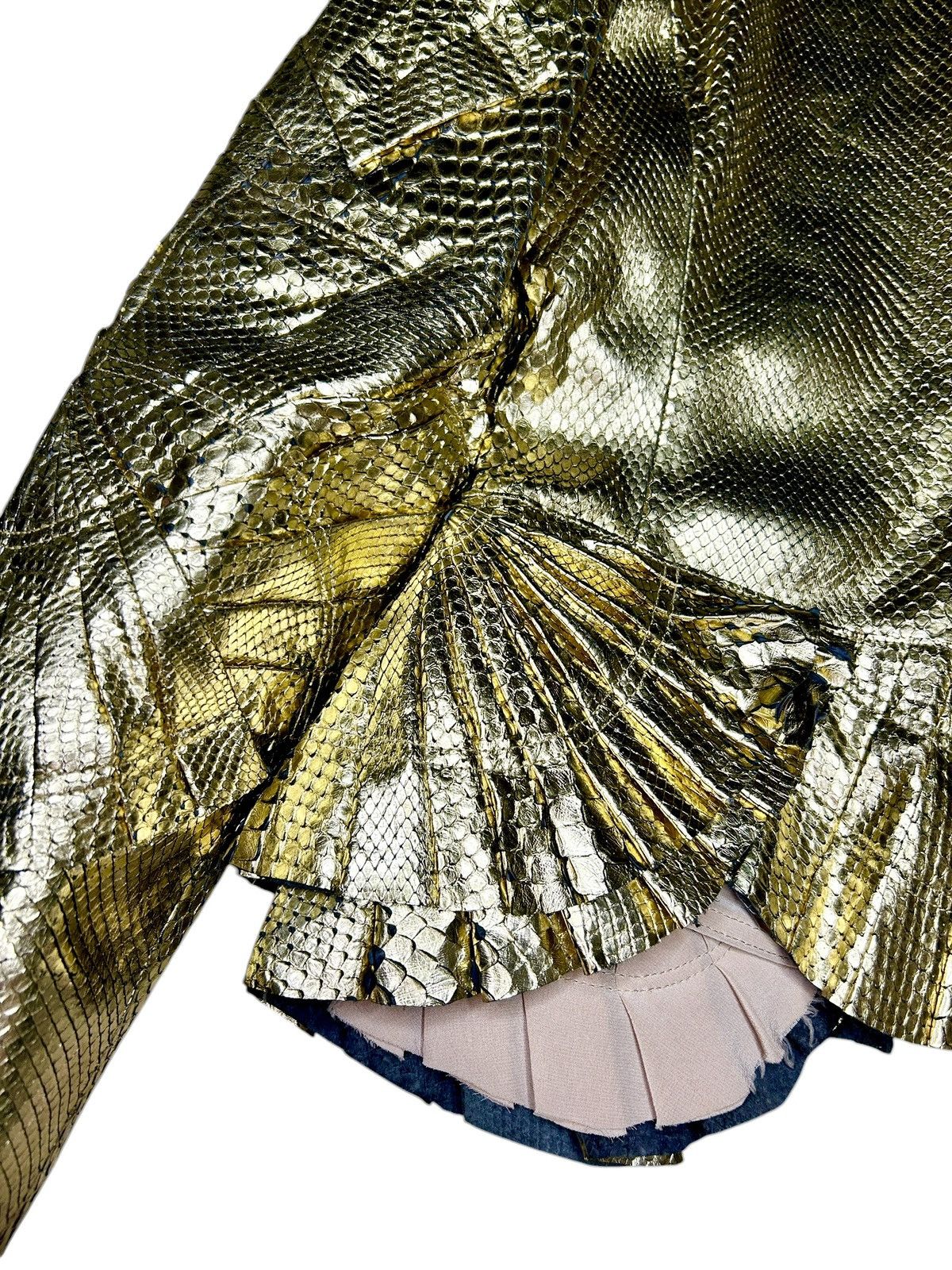 S/S 04 Gold Python Leather Jacket