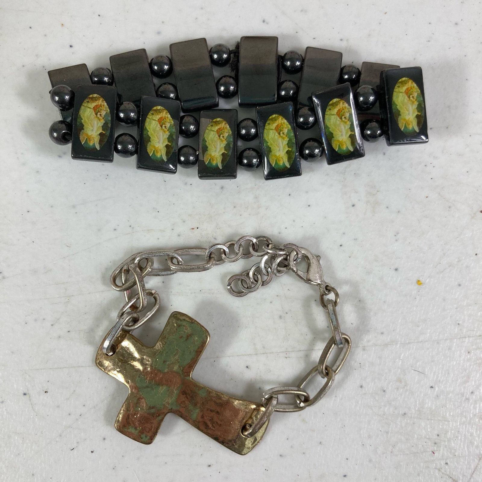 Other Metal Cross Bracelet & Magnetic Guardian Angel Bracelet Lot Size ONE SIZE - 4 Thumbnail