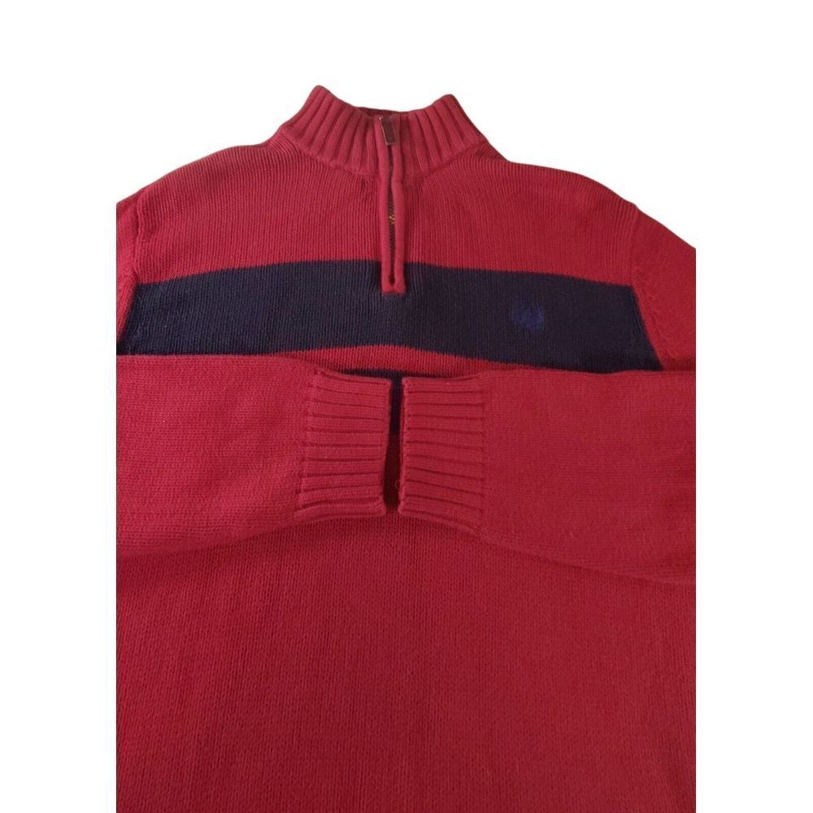 Chaps CHAPS RALPH LAUREN 90'S VINTAGE SWEATER 1/4 Zip Medium Red Size US M / EU 48-50 / 2 - 8 Thumbnail
