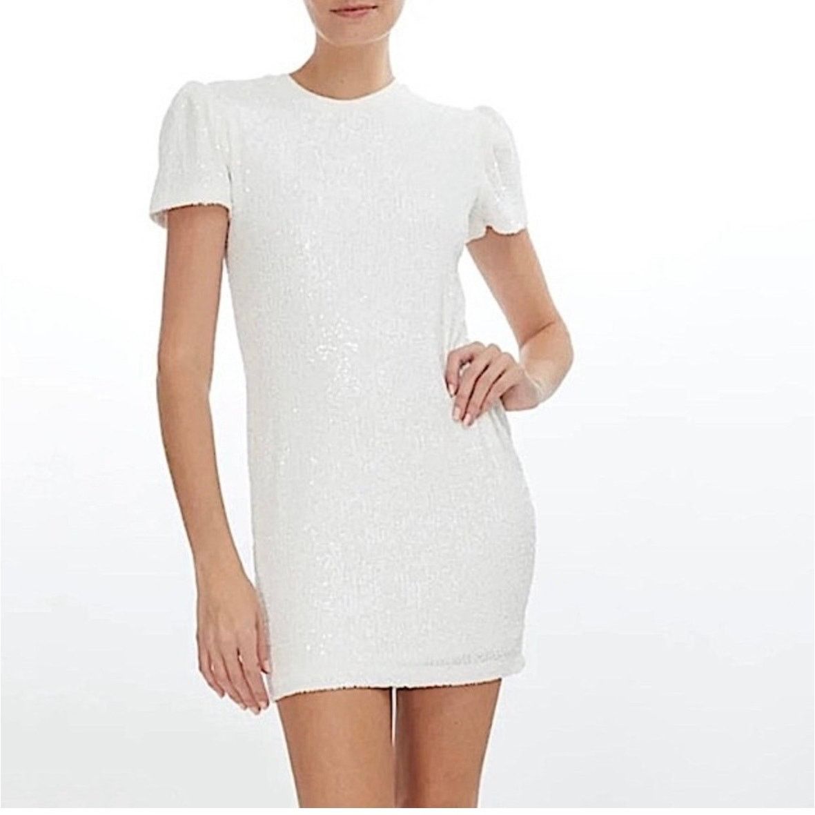 Generation Love NWT Generation Love Donna Sequin Dress White size XXS Size XXS / US 00 / IT 34 - 3 Thumbnail