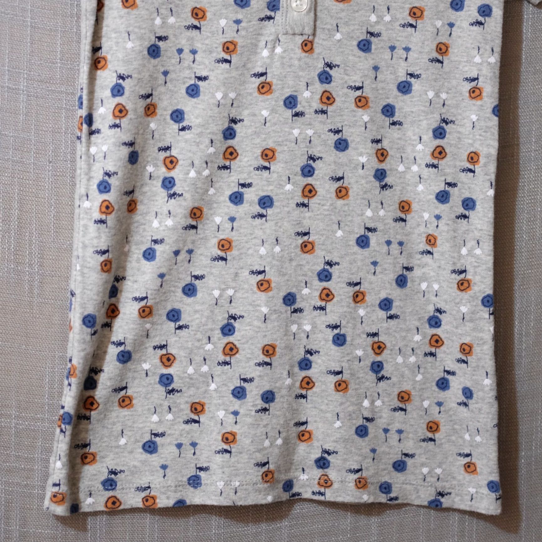 Vintage Arizona Jean Co. Short Sleeve Floral Knit Tee Grey Stretch Women's M #H72-4 Size 32" / US 10 / IT 46 - 4 Thumbnail