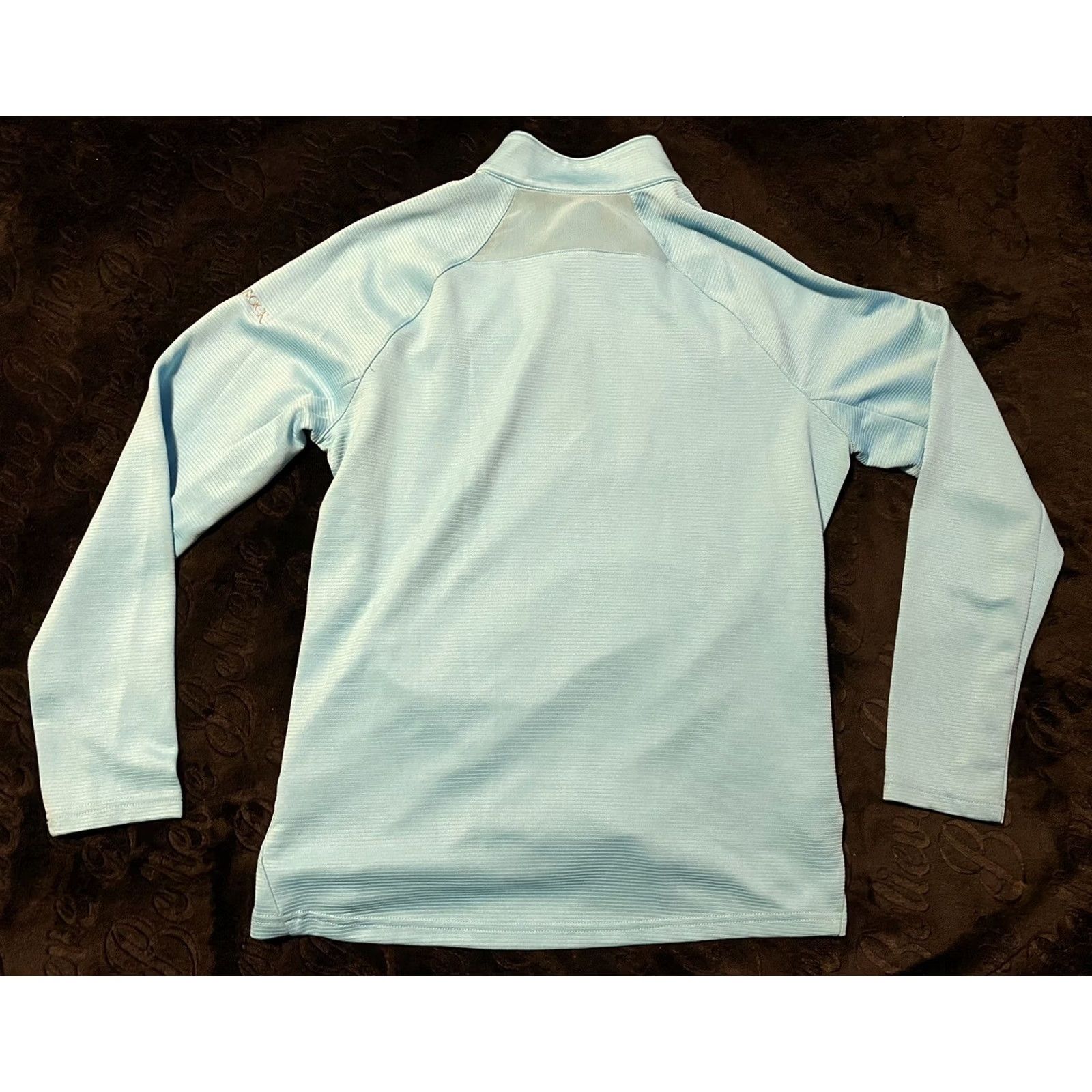 Vintage LEVELWEAR Women’s Blue 1/4 Zip Band Collar Pullover Top L Activewear Jersey Athletic Modern Size L / US 10 / IT 46 - 2 Thumbnail