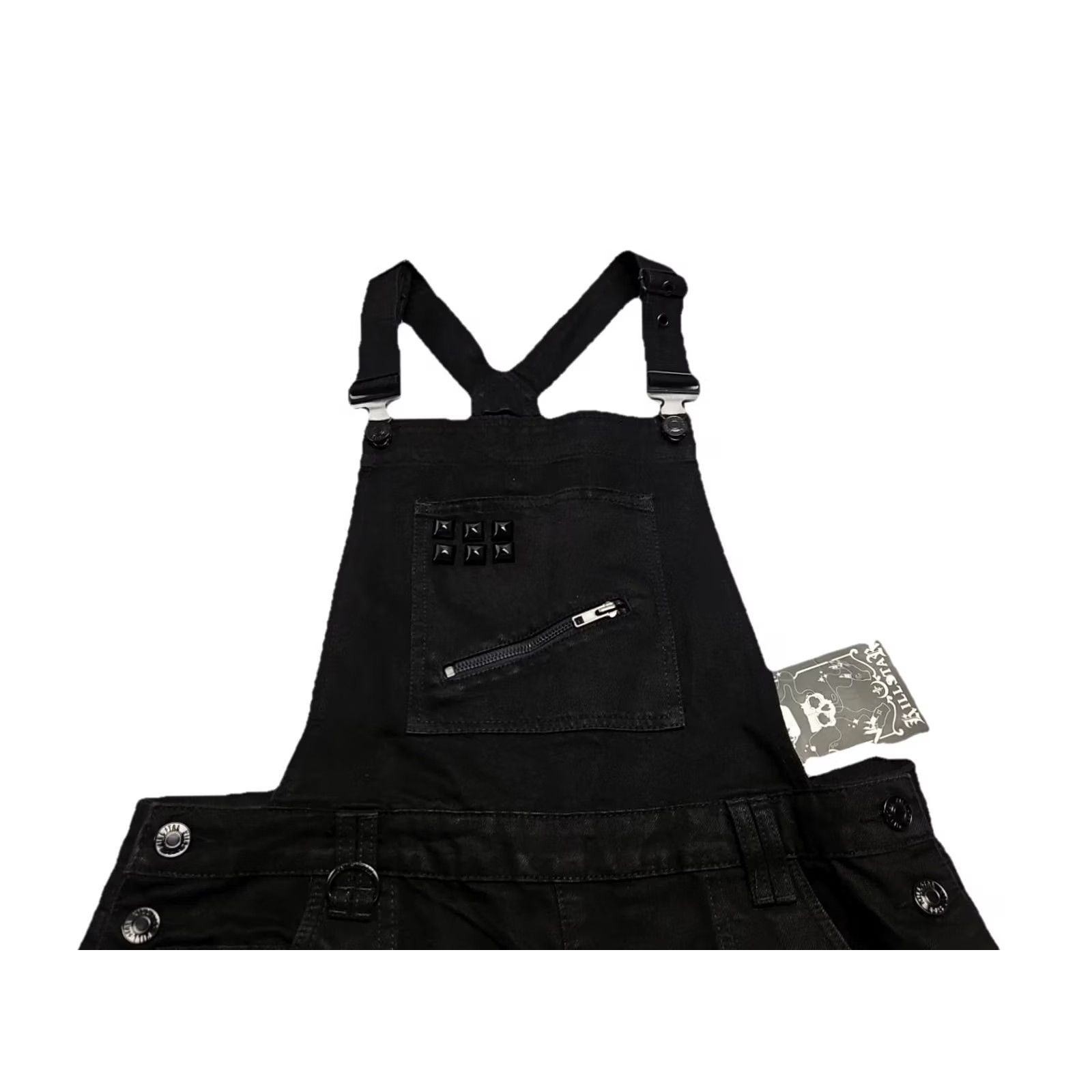 Killstar Killstar Overalls Shorts M Studded Gothic Punk Grunge H8 U2 Megameh NWT Women Canvas Black Dress? Size 32" / US 10 / IT 46 - 3 Thumbnail